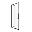 GoodHome Ezili Minimal frame Black Clear glass No design Hinged Shower Door (H)195cm (W)78cm
