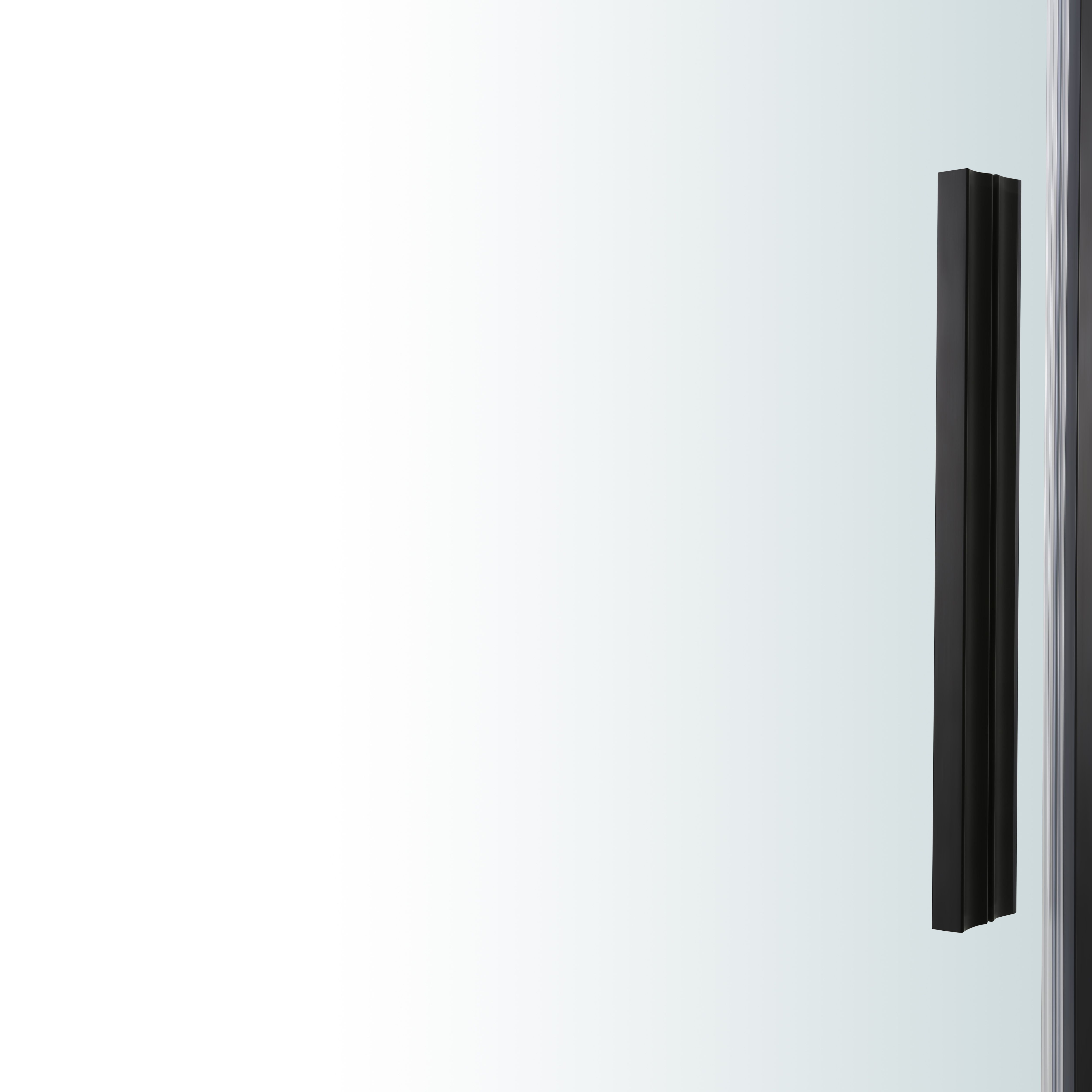 GoodHome Ezili Minimal frame Black Clear Sliding Shower door (H)195cm (W)98cm