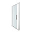 GoodHome Ezili Minimal frame Silver effect Clear Sliding Shower Door (H)195cm (W)138cm