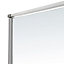 GoodHome Ezili Minimal frame Silver effect Clear Sliding Shower Door (H)195cm (W)138cm
