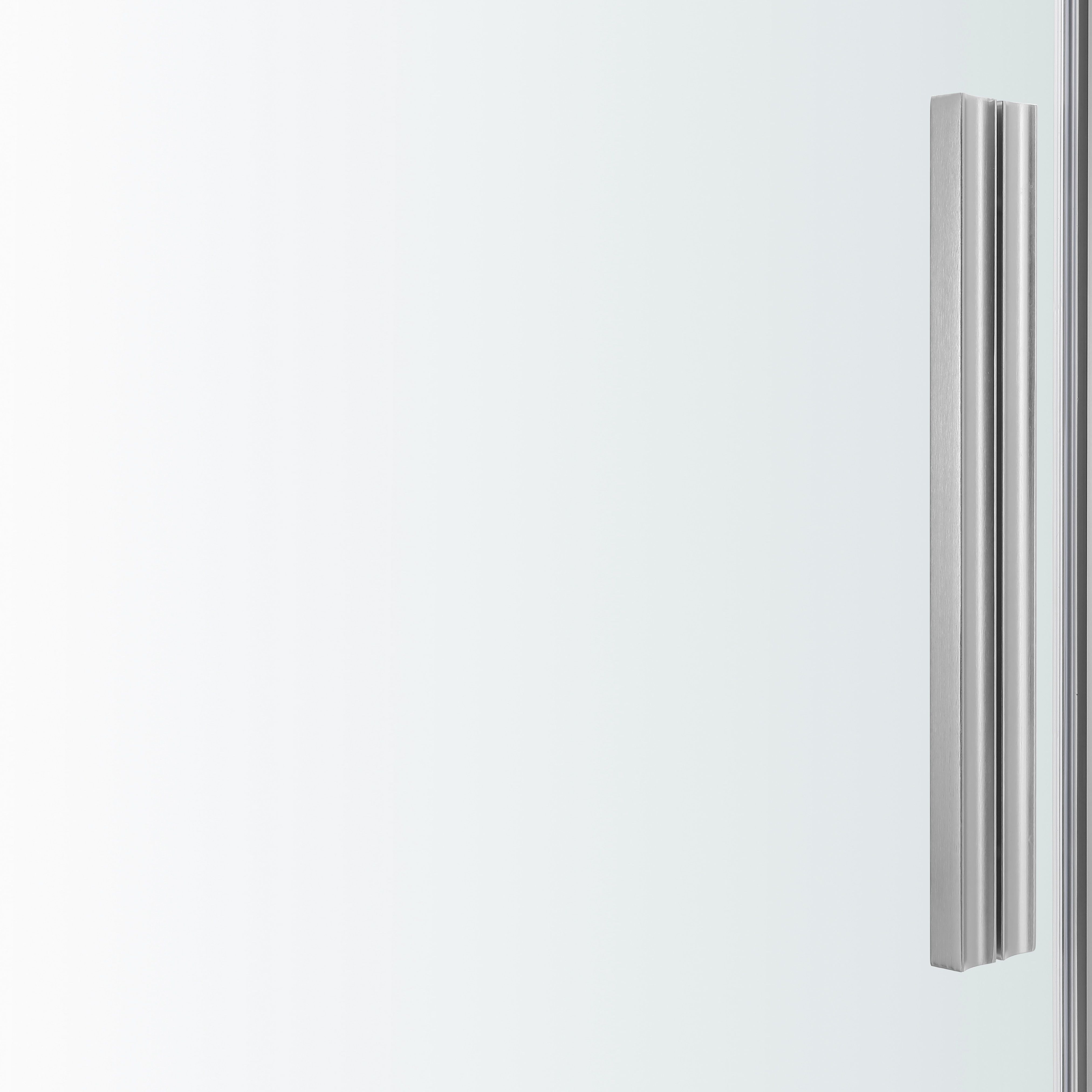 GoodHome Ezili Minimal frame Silver effect Clear Sliding Shower door (H)195cm (W)138cm