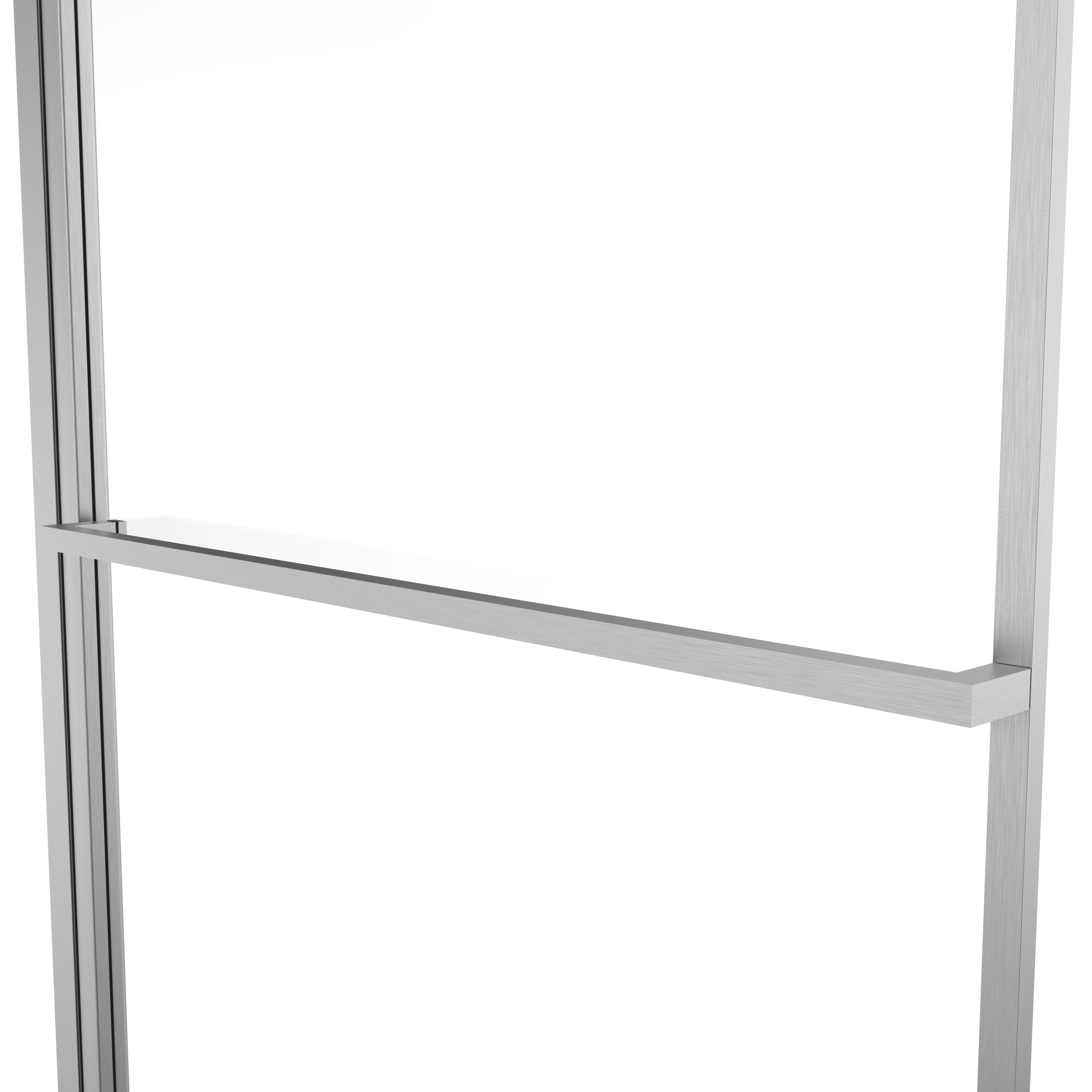 GoodHome Ezili Straight 1 panel Clear Chrome effect frame Bath screen, (H)140cm (W)850mm