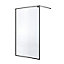 GoodHome Ezili Textured glass Minimal frame Walk-in Wet room glass screen (H)195cm (W)120cm
