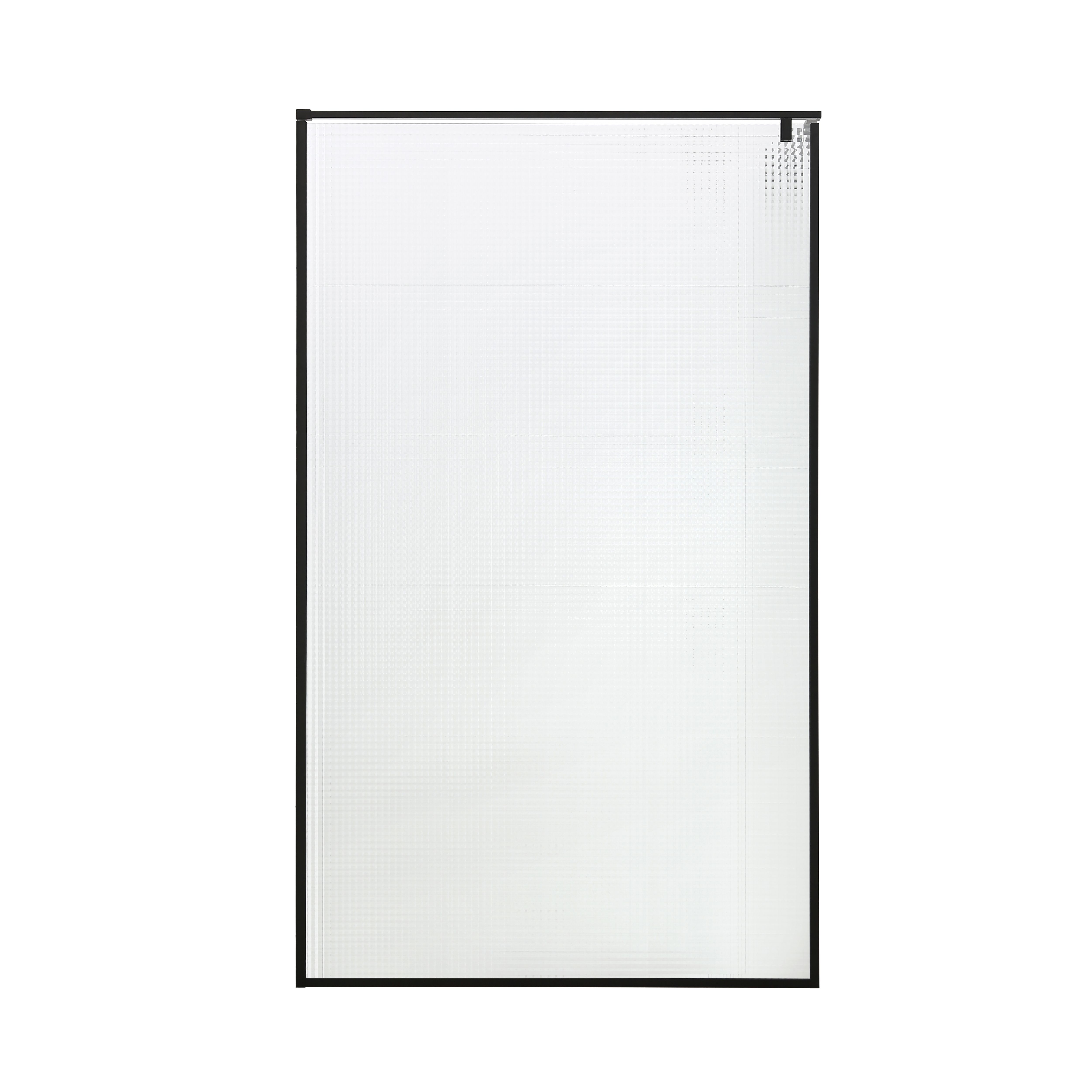 GoodHome Ezili Textured Minimal frame Walk-in Wet room glass screen (H)195cm (W)120cm