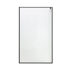 GoodHome Ezili Textured Minimal frame Walk-in Wet room glass screen (H)195cm (W)120cm