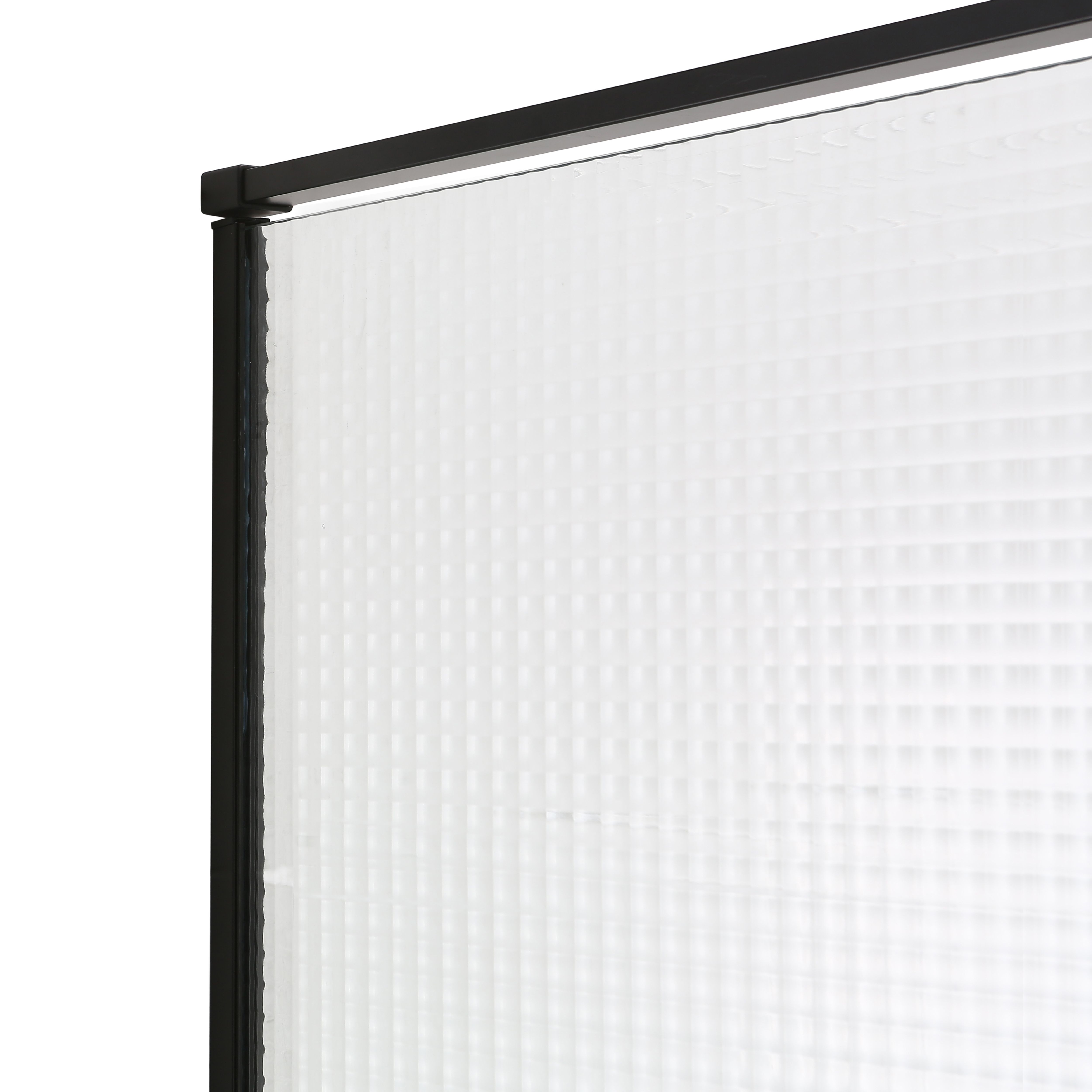 GoodHome Ezili Textured Minimal frame Walk-in Wet room glass screen (H)195cm (W)120cm