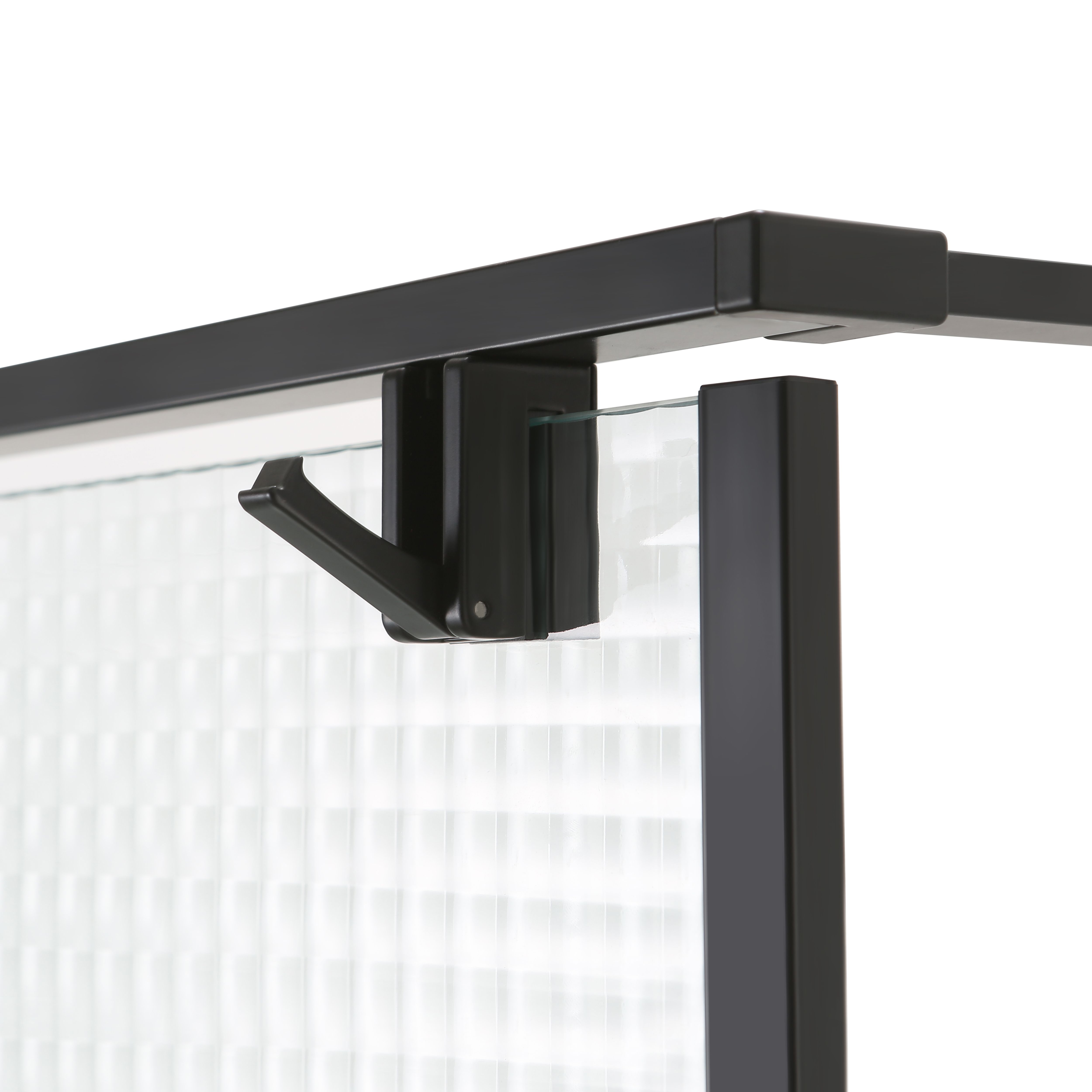 GoodHome Ezili Textured Minimal frame Walk-in Wet room glass screen (H)195cm (W)120cm