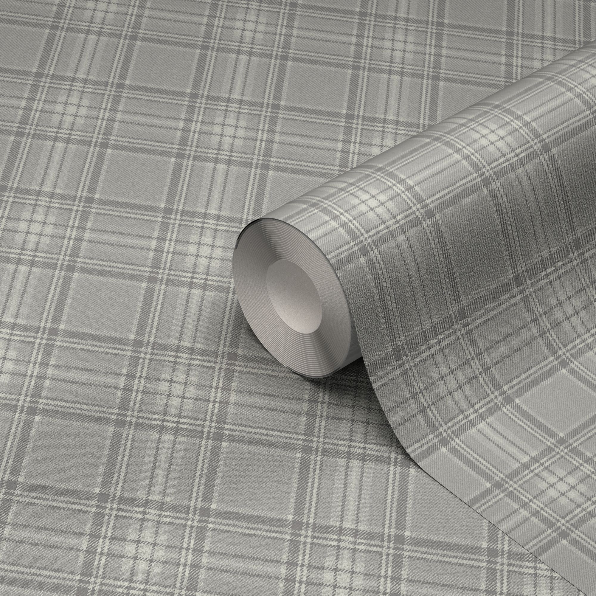 GoodHome Falcata Beige Checked Fabric effect Smooth Wallpaper