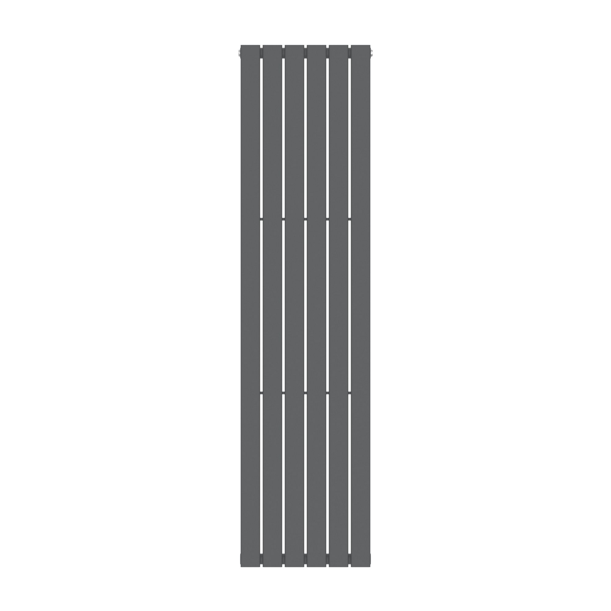 GoodHome Faringdon Anthracite Vertical Designer Radiator, (W)452mm x (H)1800mm