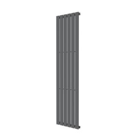 GoodHome Faringdon Grey Vertical Designer 2598BTU Radiator, (W)452mm x (H)1800mm