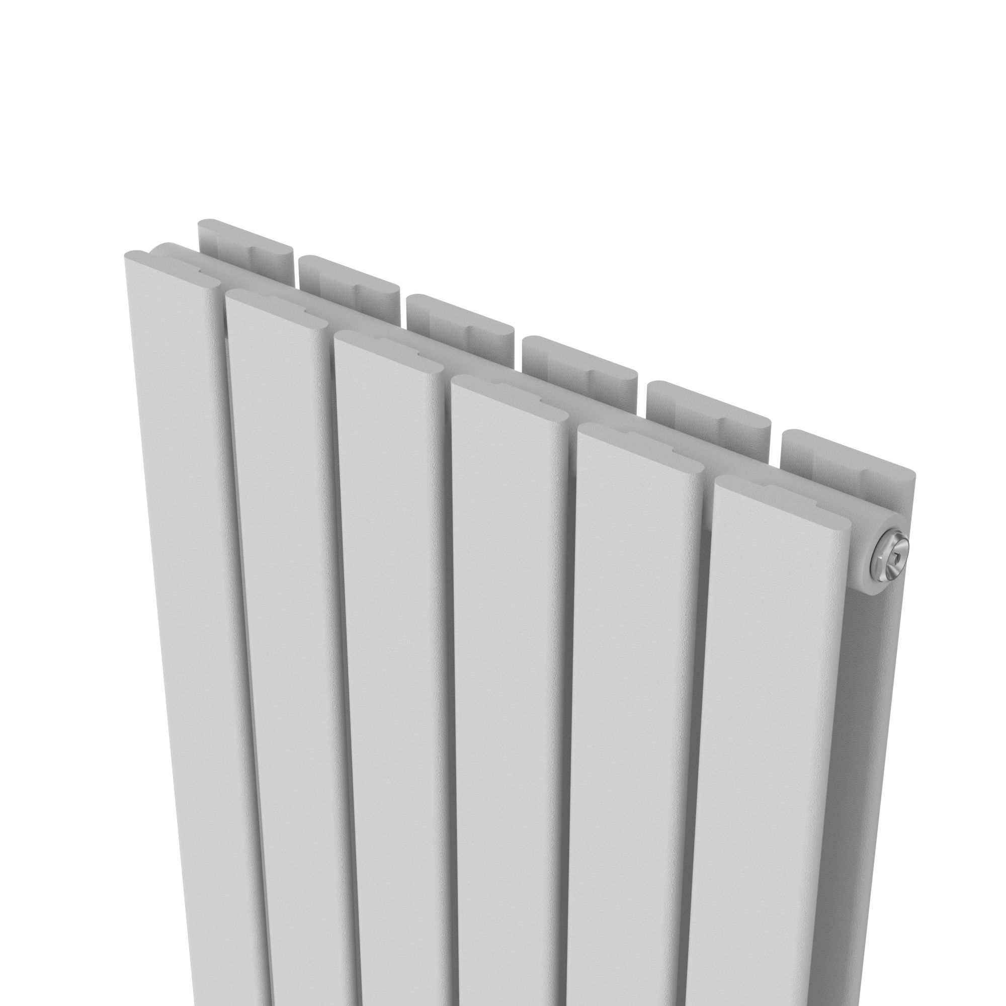 GoodHome Faringdon White Vertical Designer 4730BTU Radiator, (W)456mm x (H)1800mm