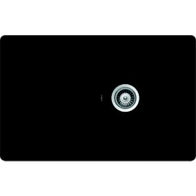 GoodHome Fatali Black Composite quartz 1 Bowl Sink & drainer (W)500mm x (L)780mm