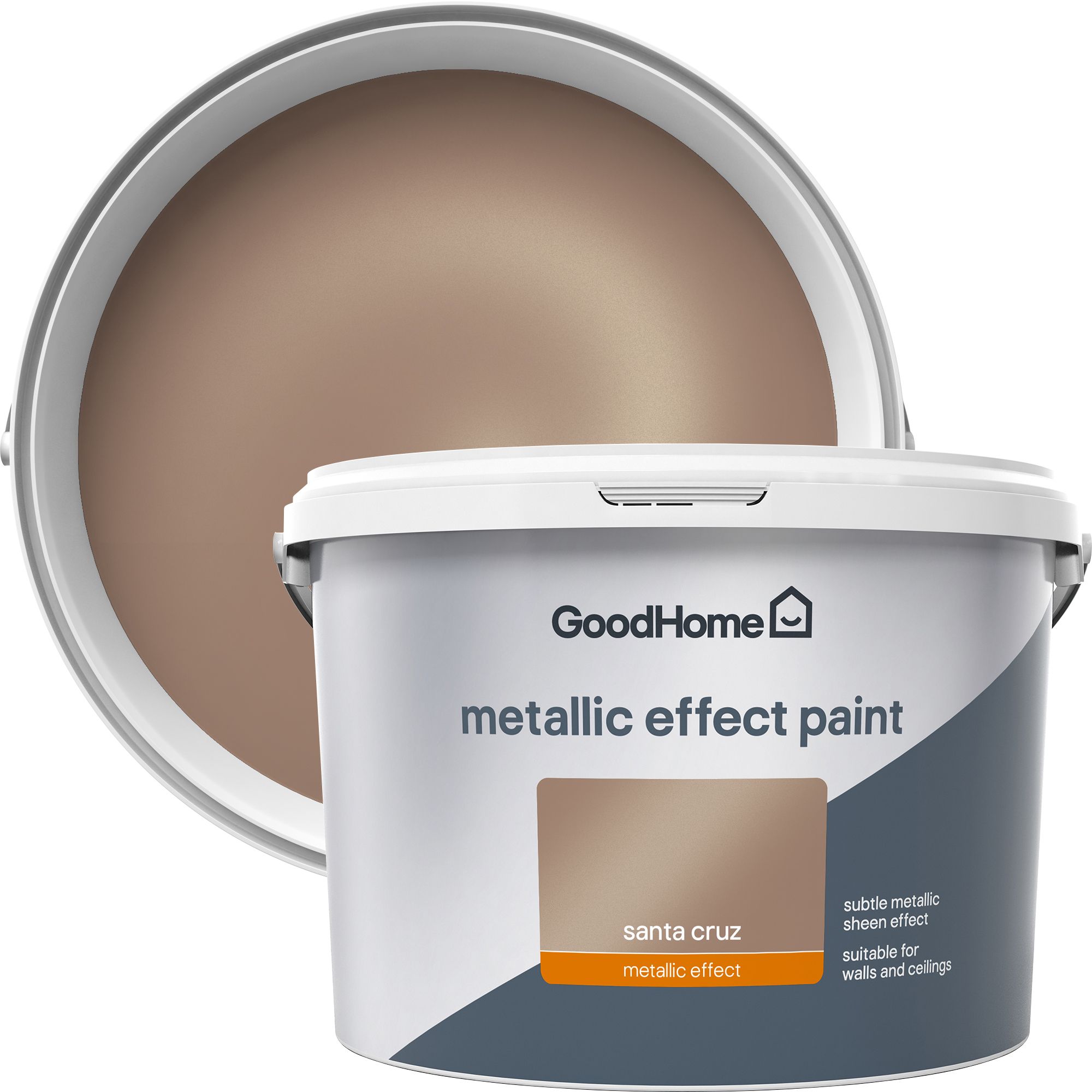 GoodHome Feature wall Santa cruz Metallic effect Emulsion paint, 2L DIY  at BQ
