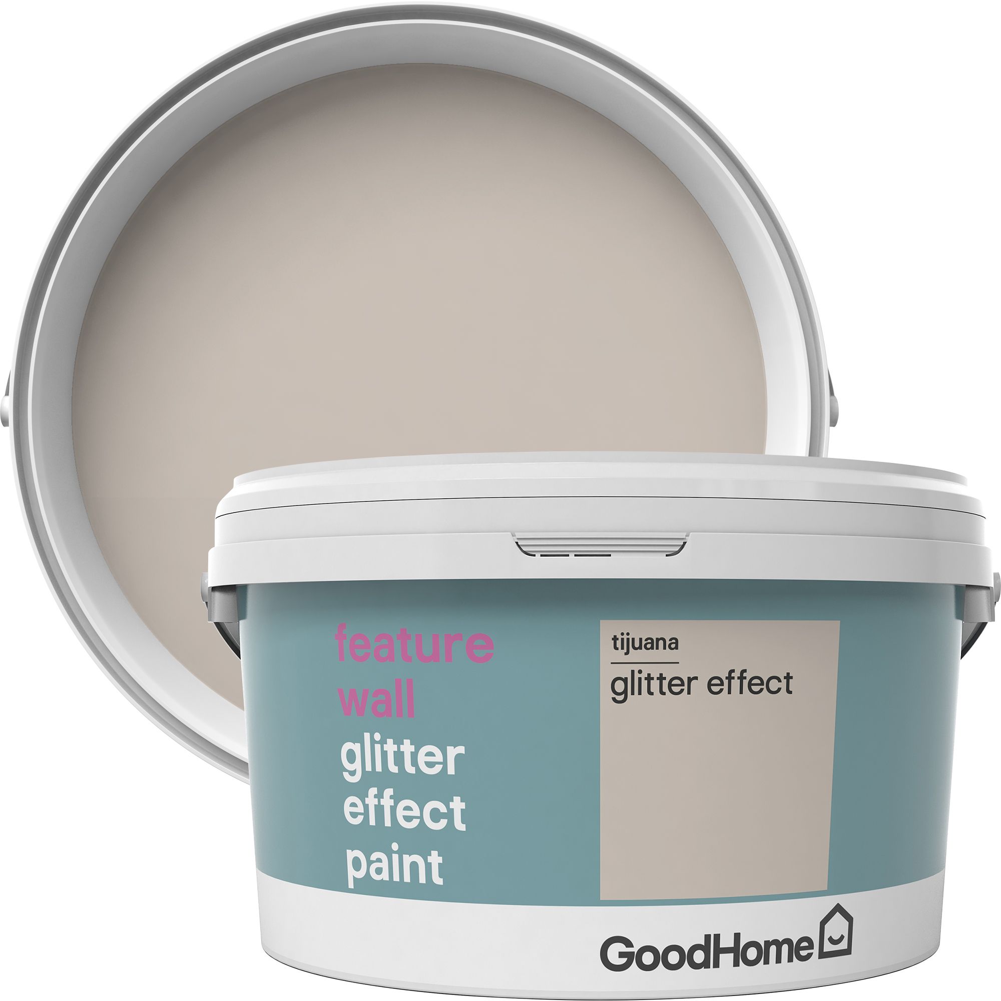 GoodHome Feature wall Tijuana Glitter effect Emulsion paint, 2L DIY