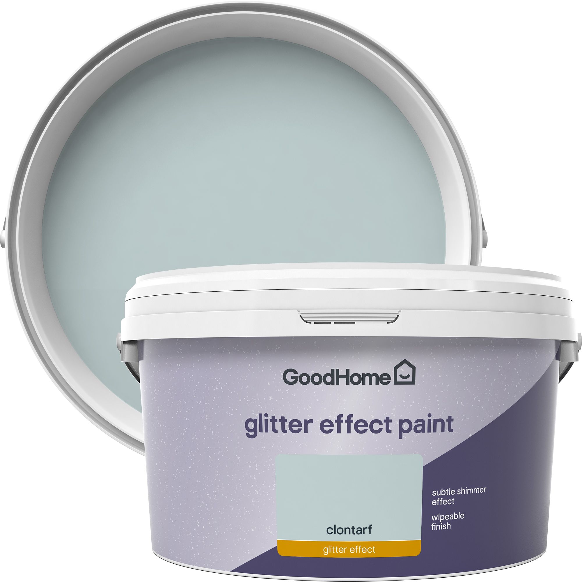 GoodHome Feature Walls Clontarf Glitter effect Emulsion paint, 2L DIY