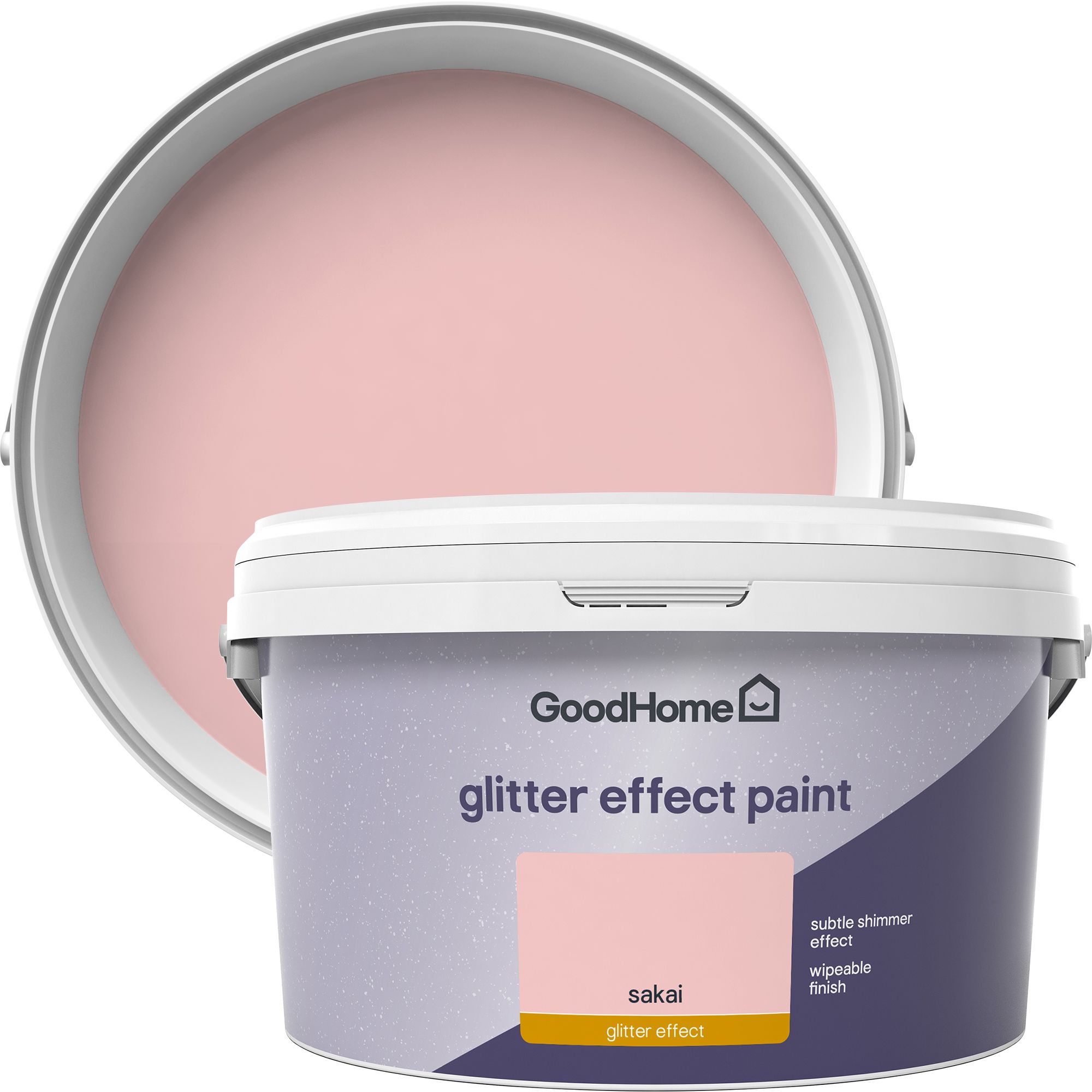 GoodHome Feature Walls Sakai Glitter effect Emulsion paint, 2L DIY at B&Q