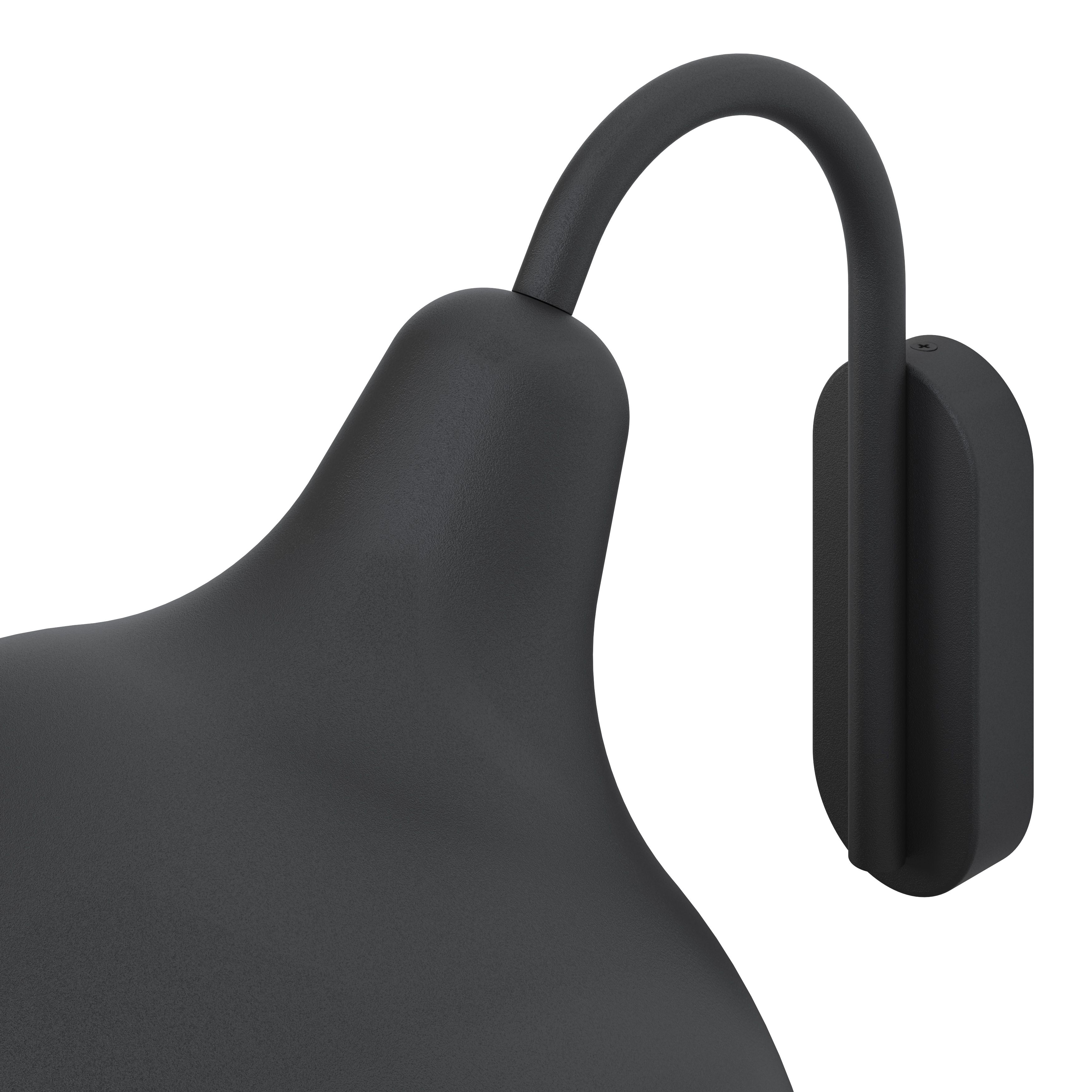 GoodHome Ferdie Fixed Dark grey Mains-powered Outdoor Wall light (Dia)28cm