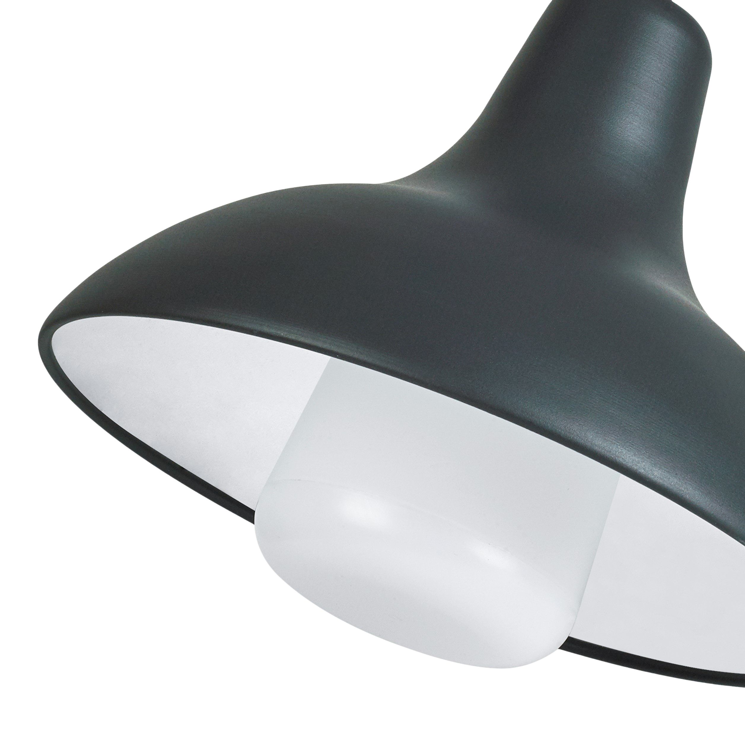 GoodHome Ferdie Fixed Dark grey Mains-powered Outdoor Wall light (Dia)28cm