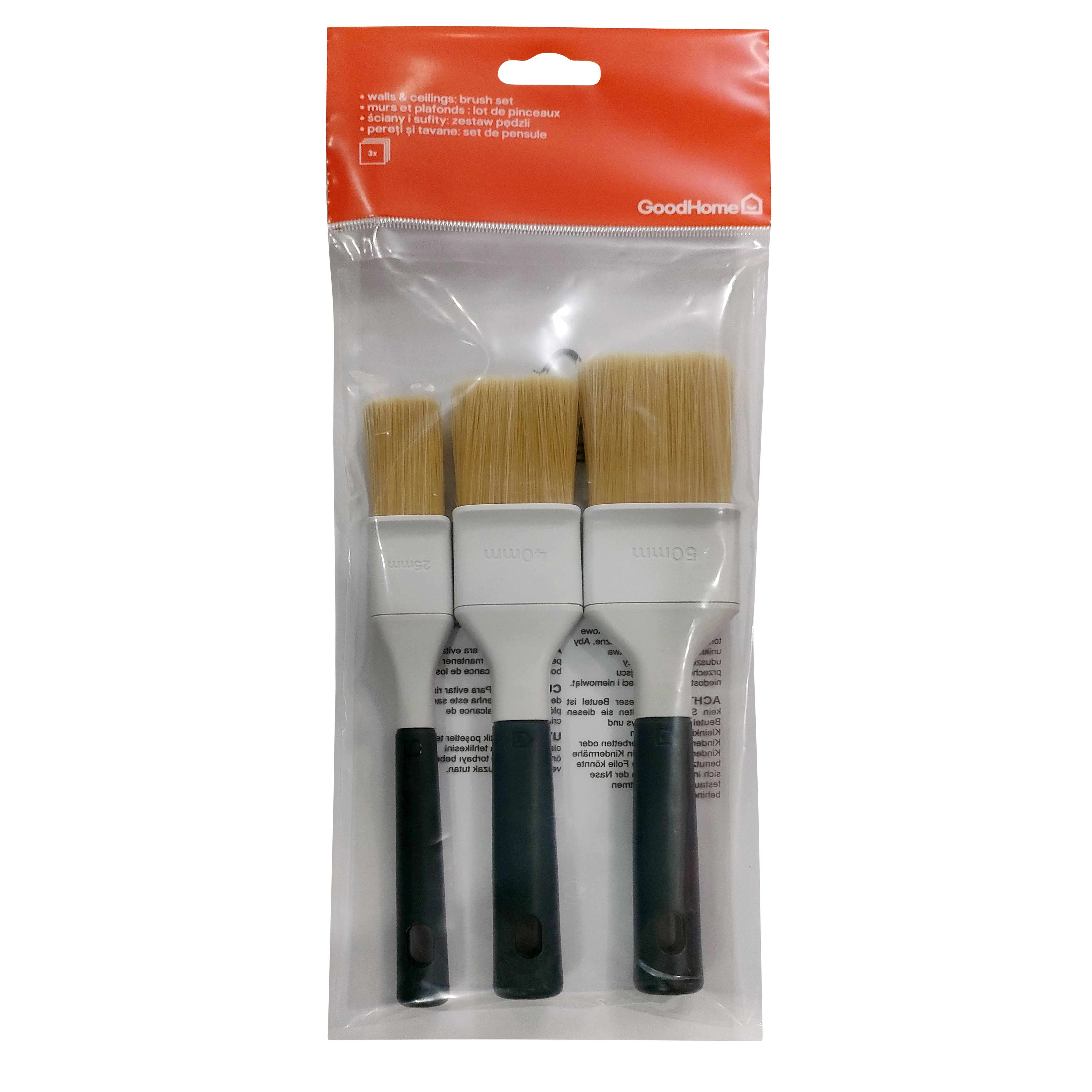 GoodHome Fine filament tip Paint brush, Set of 3