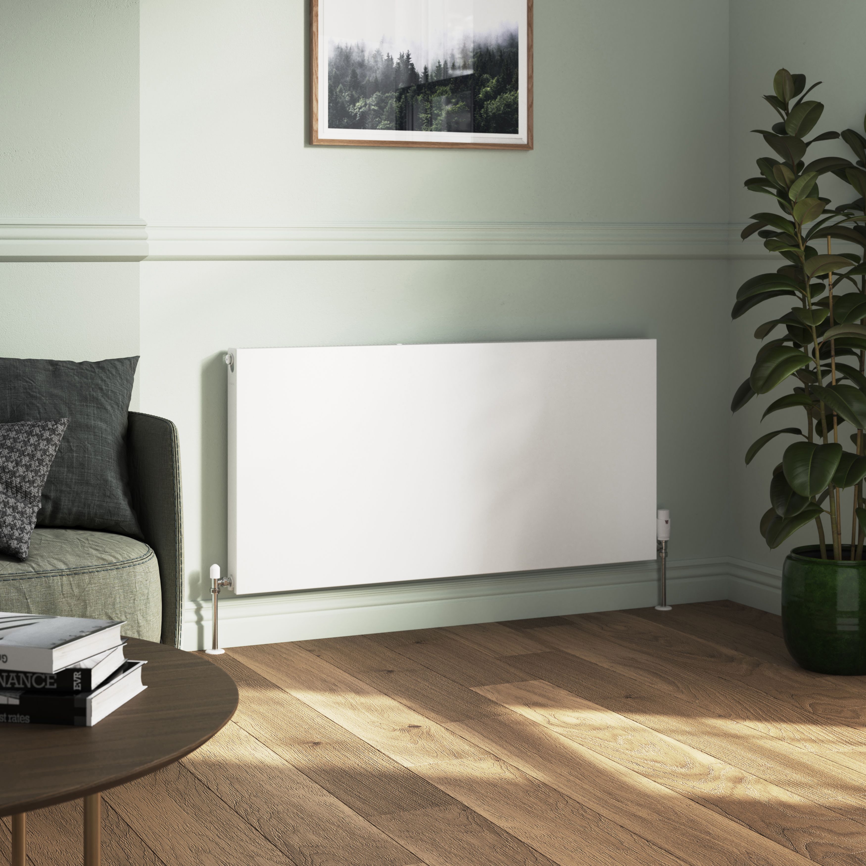 GoodHome Flat White Type 11 Single Panel Radiator, (W)1200mm x (H)600mm