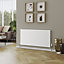 GoodHome Flat White Type 21 Double Panel Radiator, (W)1200mm x (H)600mm