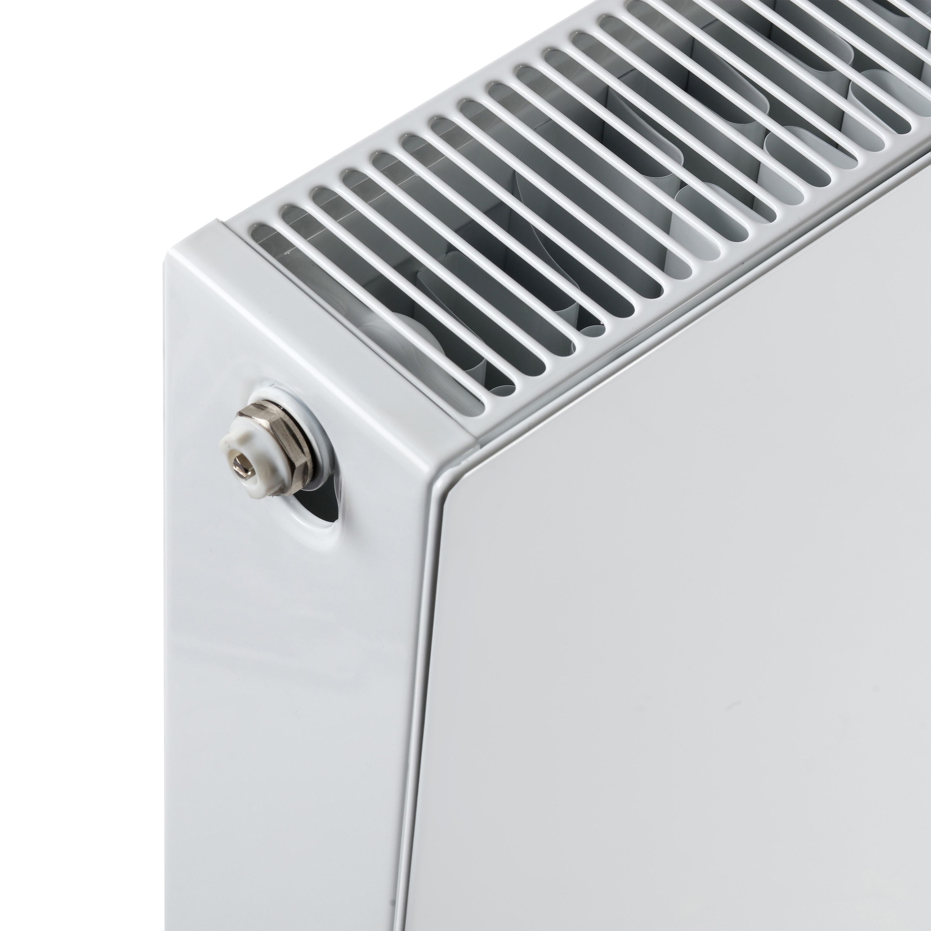 GoodHome Flat White Type 22 Double Panel Radiator, (W)600mm x (H)600mm