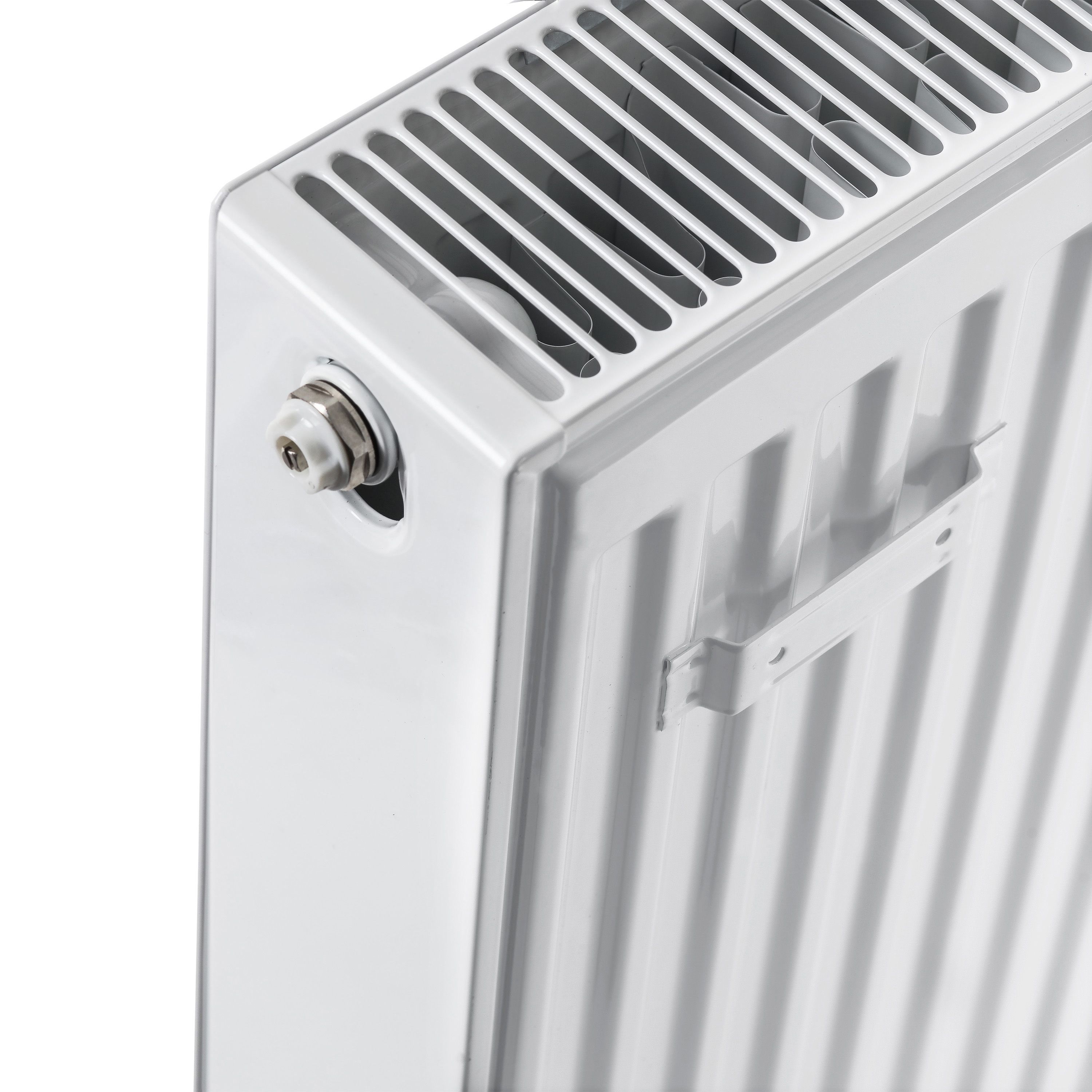 GoodHome Flat White Type 22 Double Panel Radiator, (W)600mm x (H)600mm