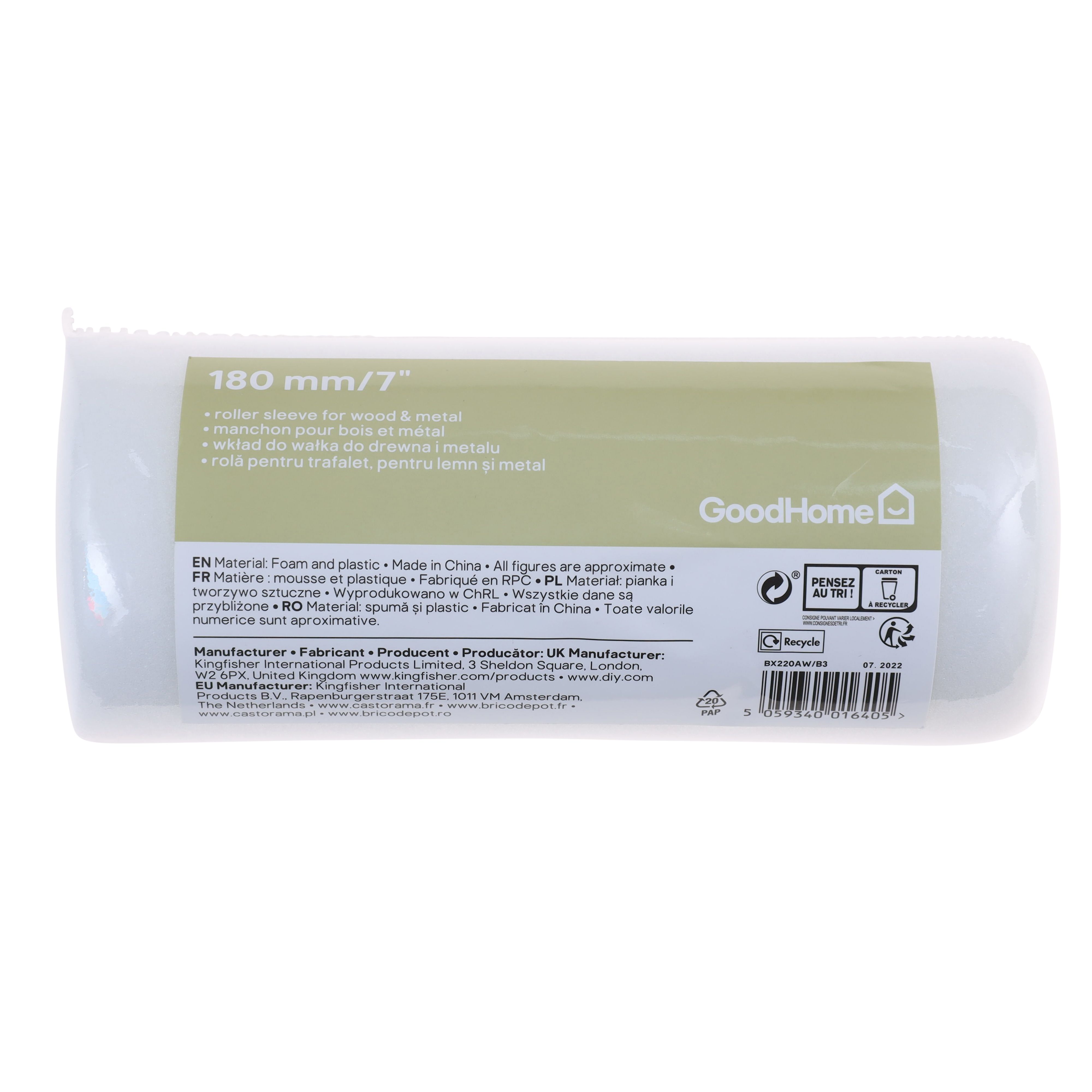 GoodHome Foam Interior Roller sleeve, 180mm