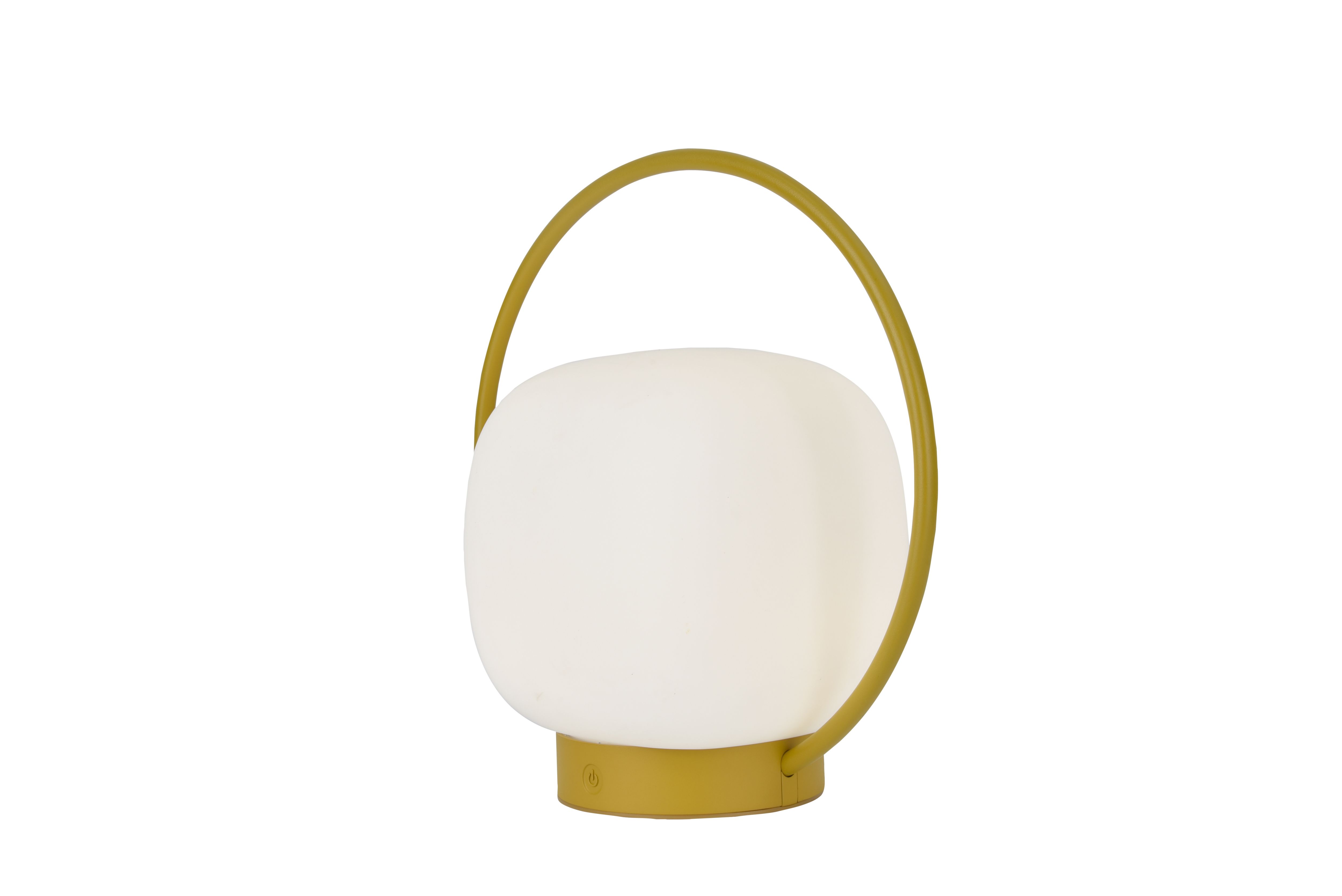 GoodHome Fowey Yellow Battery-powered Neutral white Integrated LED Outdoor Lamp