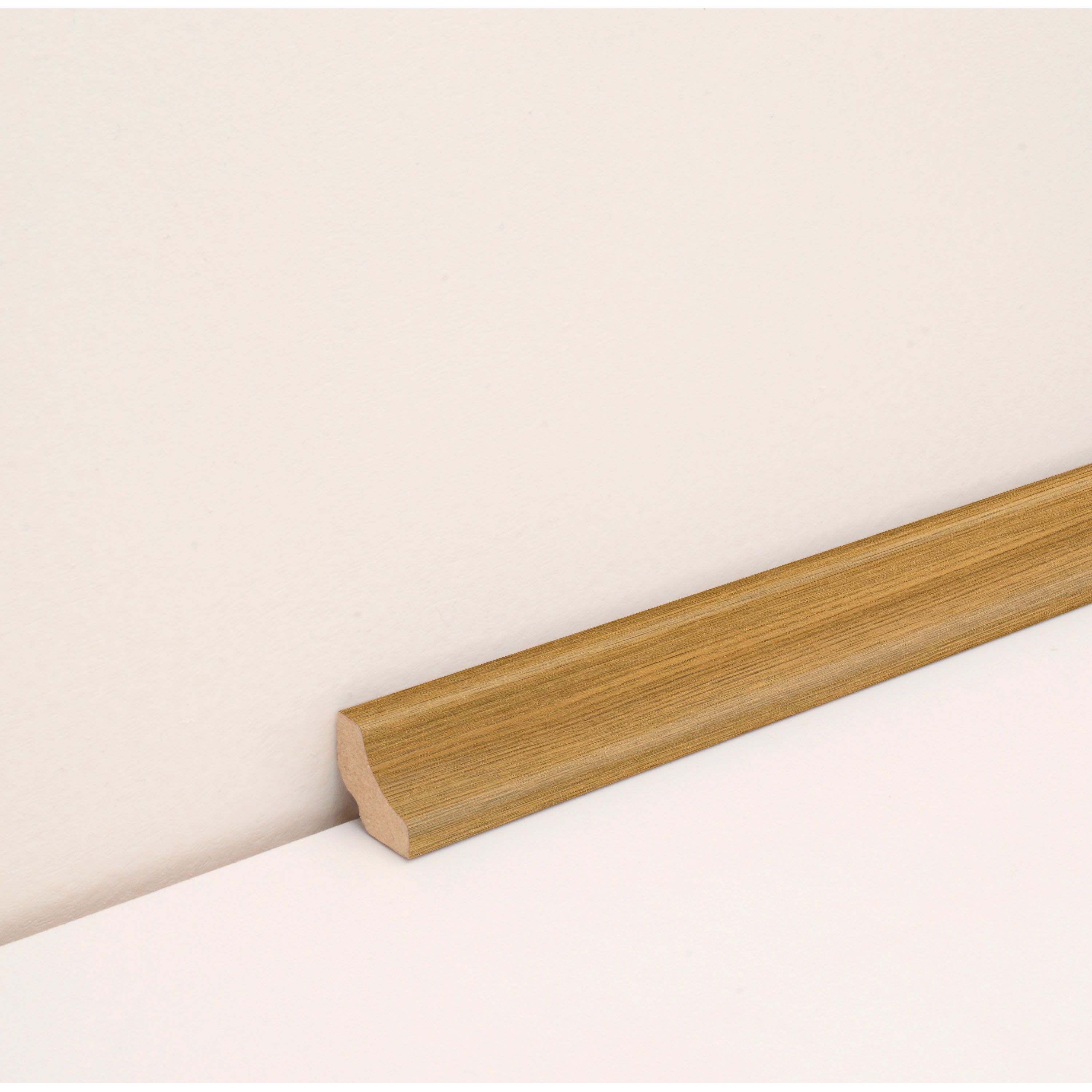 GoodHome FU026 Dark Natural Wood effect Scotia trim, 220cm