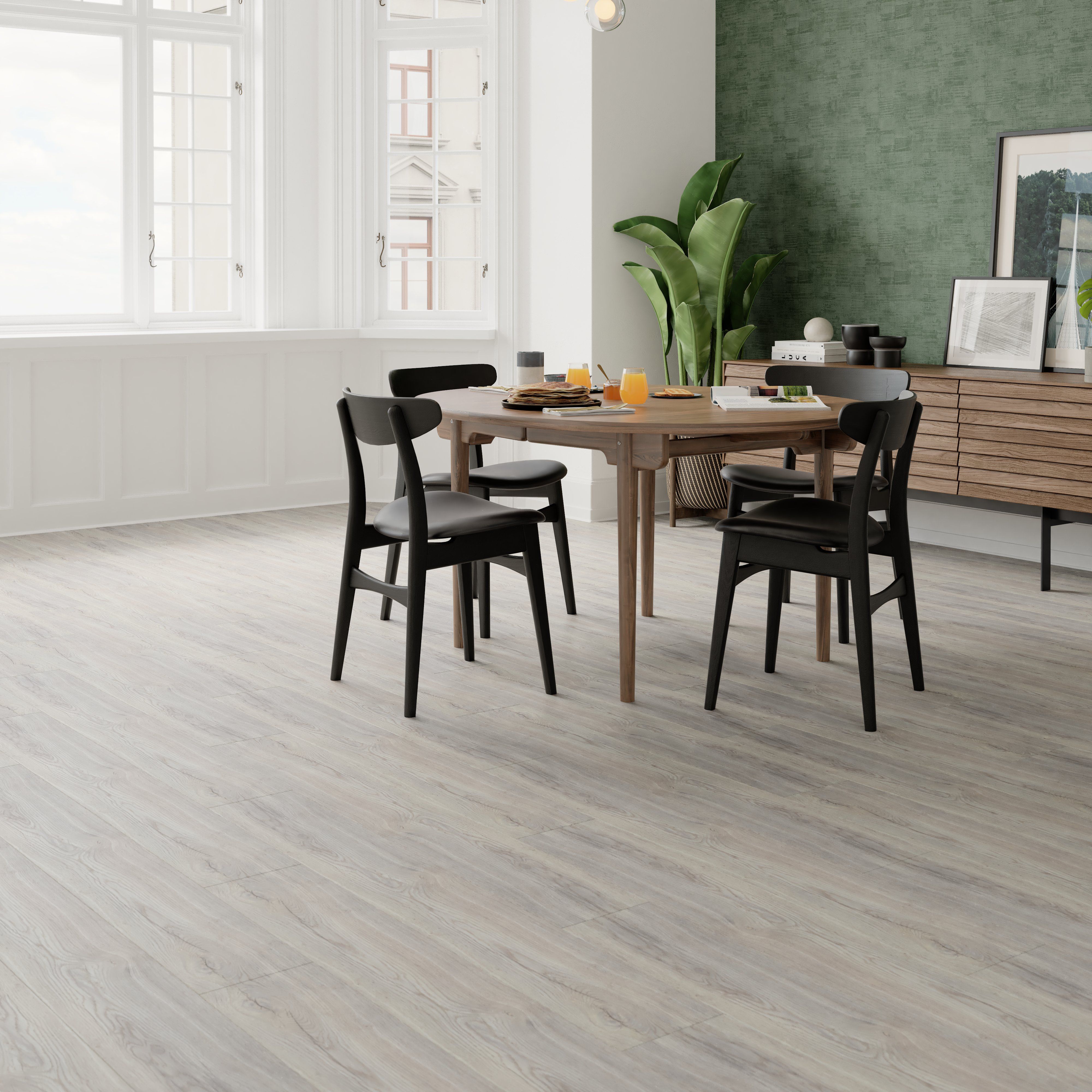 GoodHome Fulham Grey oak effect Structured Laminate Flooring, 1.99m²