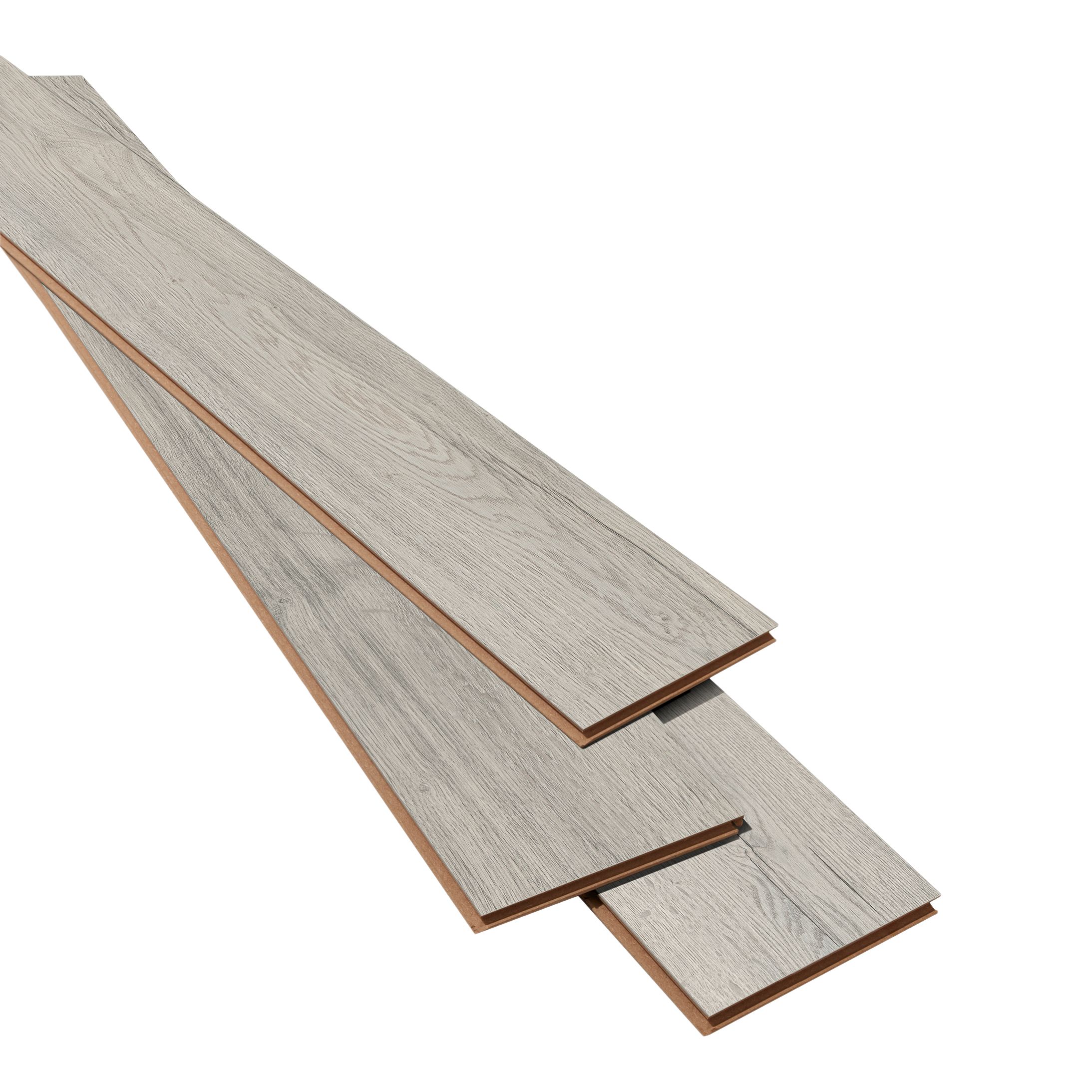 GoodHome Fulham Grey oak effect Structured Laminate Flooring, 1.99m²