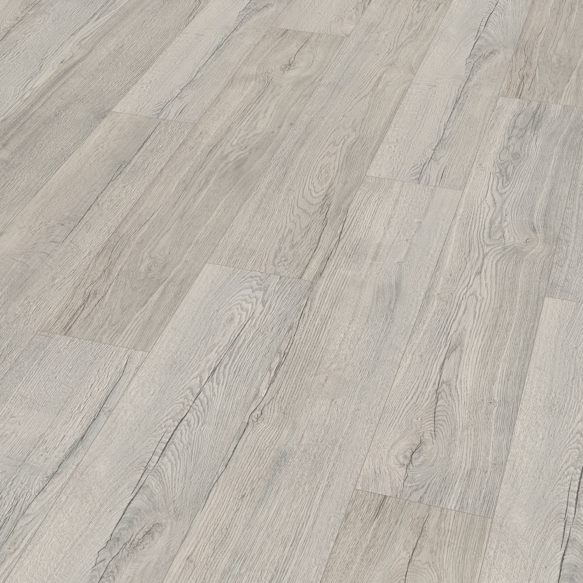 GoodHome Fulham Grey oak effect Structured Laminate Flooring, 1.99m²