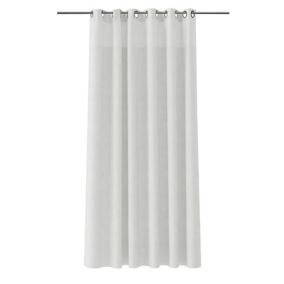 GoodHome Galene White Waffle effect Shower curtain (W)180cm