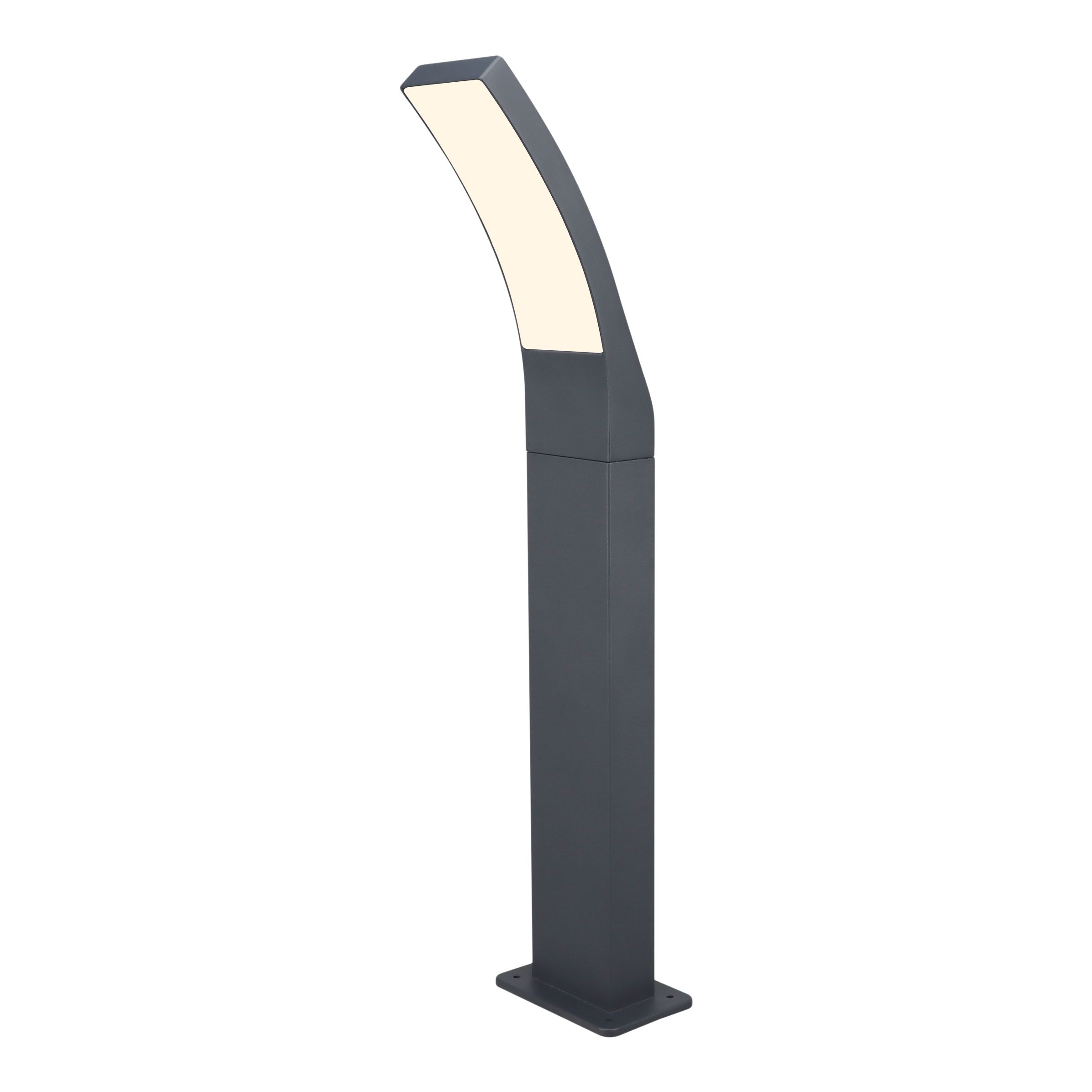 GoodHome Gambell Dark grey Mains-powered 1 lamp Integrated LED Outdoor Post light (H)600mm