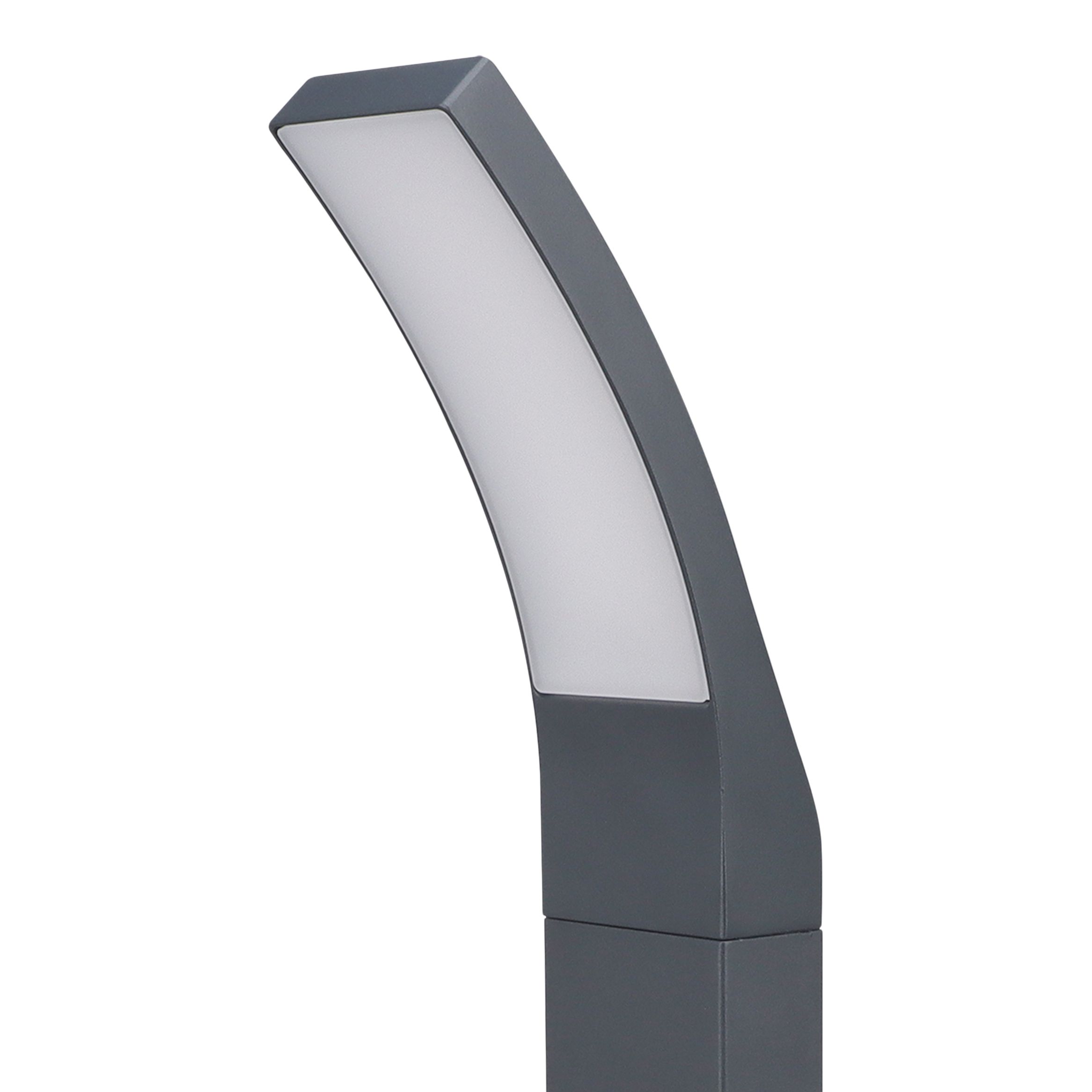 GoodHome Gambell Dark grey Mains-powered 1 lamp Integrated LED Outdoor Post light (H)600mm