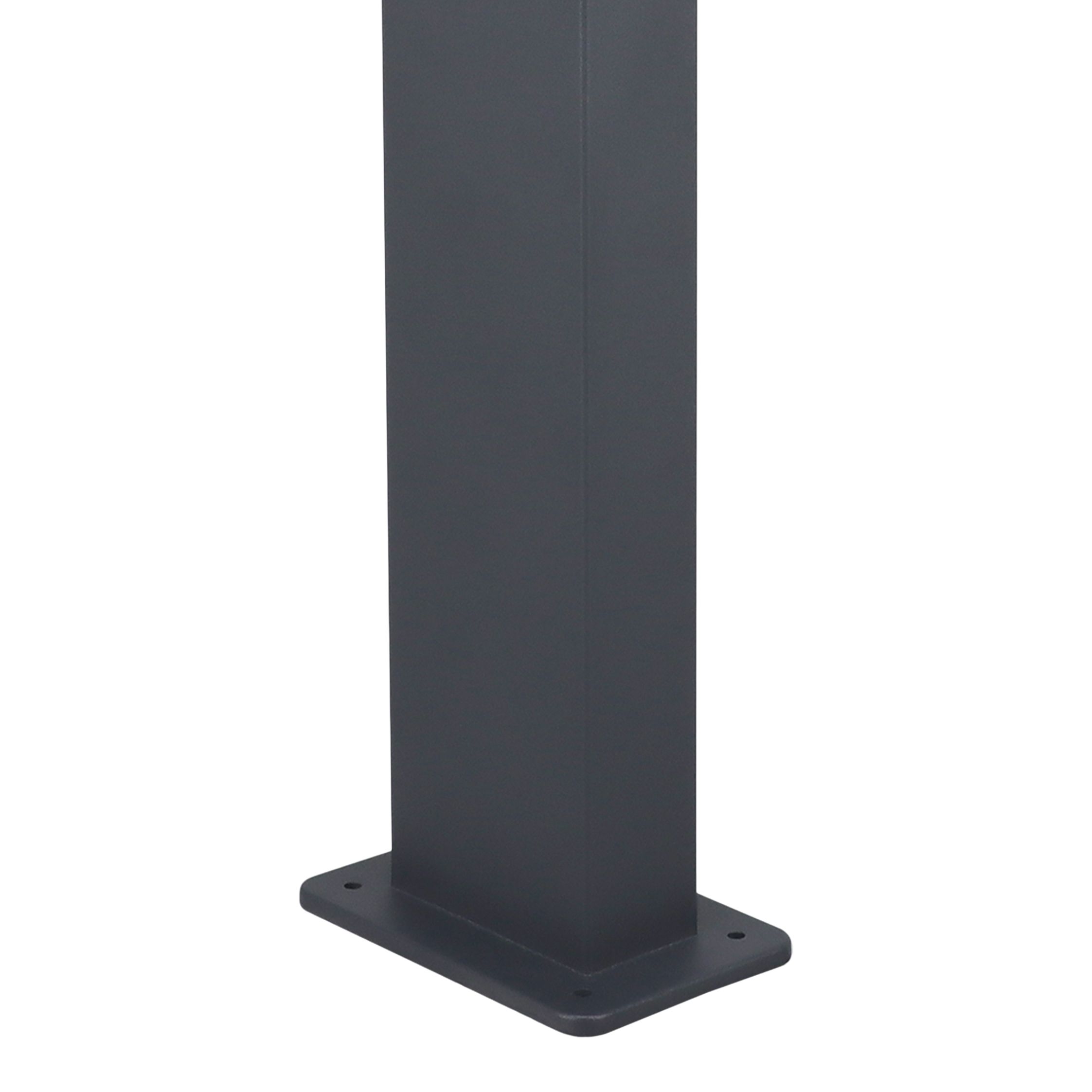 GoodHome Gambell Dark grey Mains-powered 1 lamp Integrated LED Outdoor Post light (H)600mm