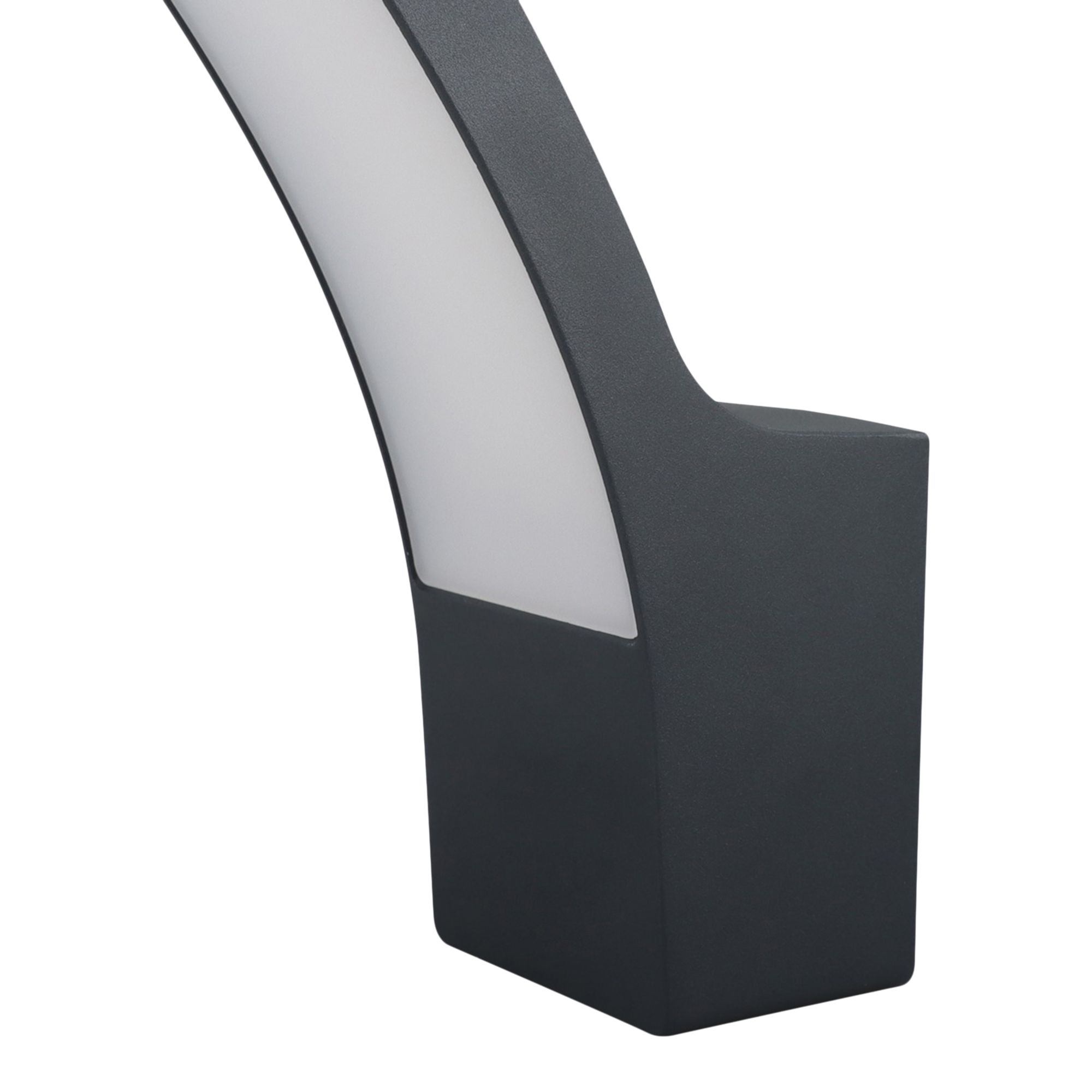 GoodHome Gambell Fixed Matt Dark grey Mains powered wired Integrated LED Outdoor Wall light 1600lm