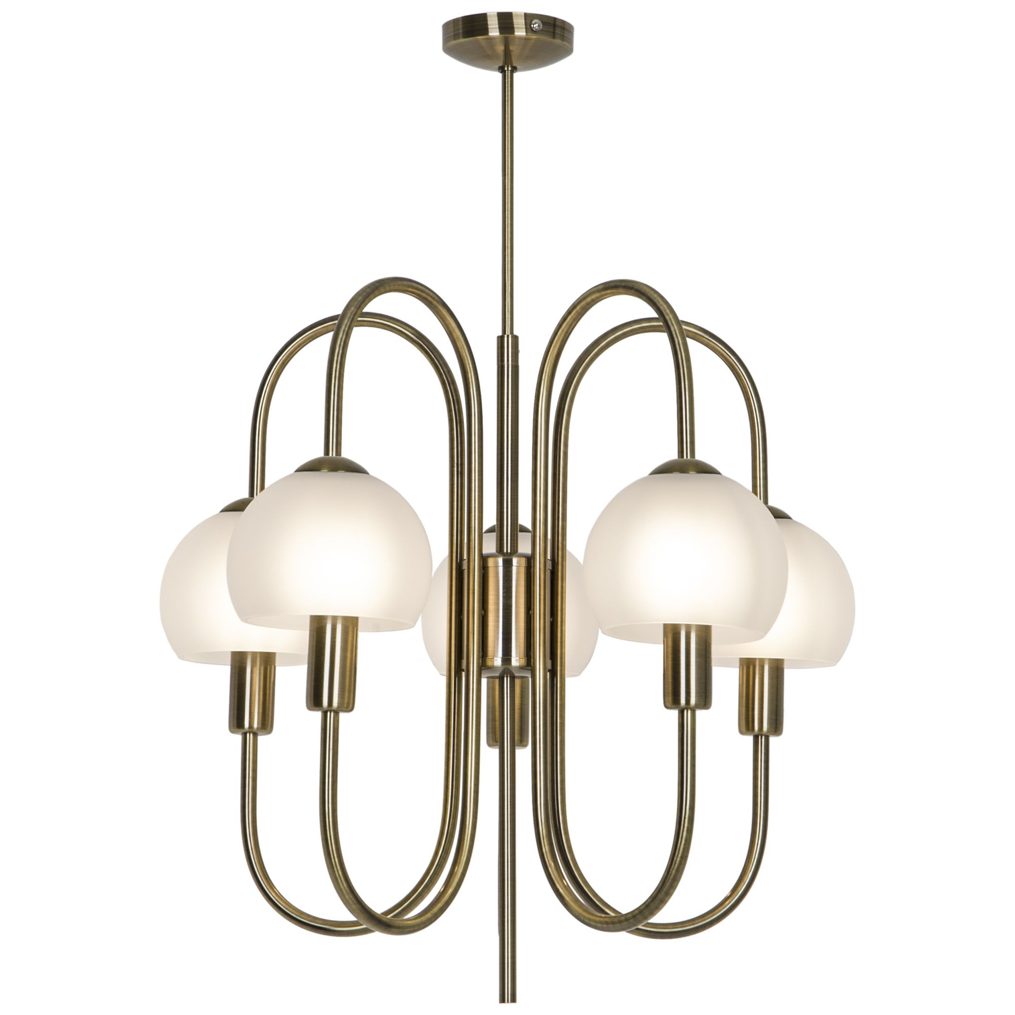 GoodHome Gammont Antique brass effect 5 Lamp Pendant ceiling light, (Dia)500mm