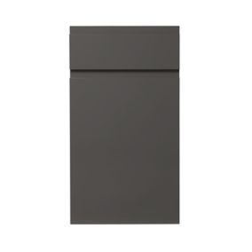 GoodHome Garcinia Gloss anthracite Door & drawer, (W)400mm (H)715mm (T)19mm