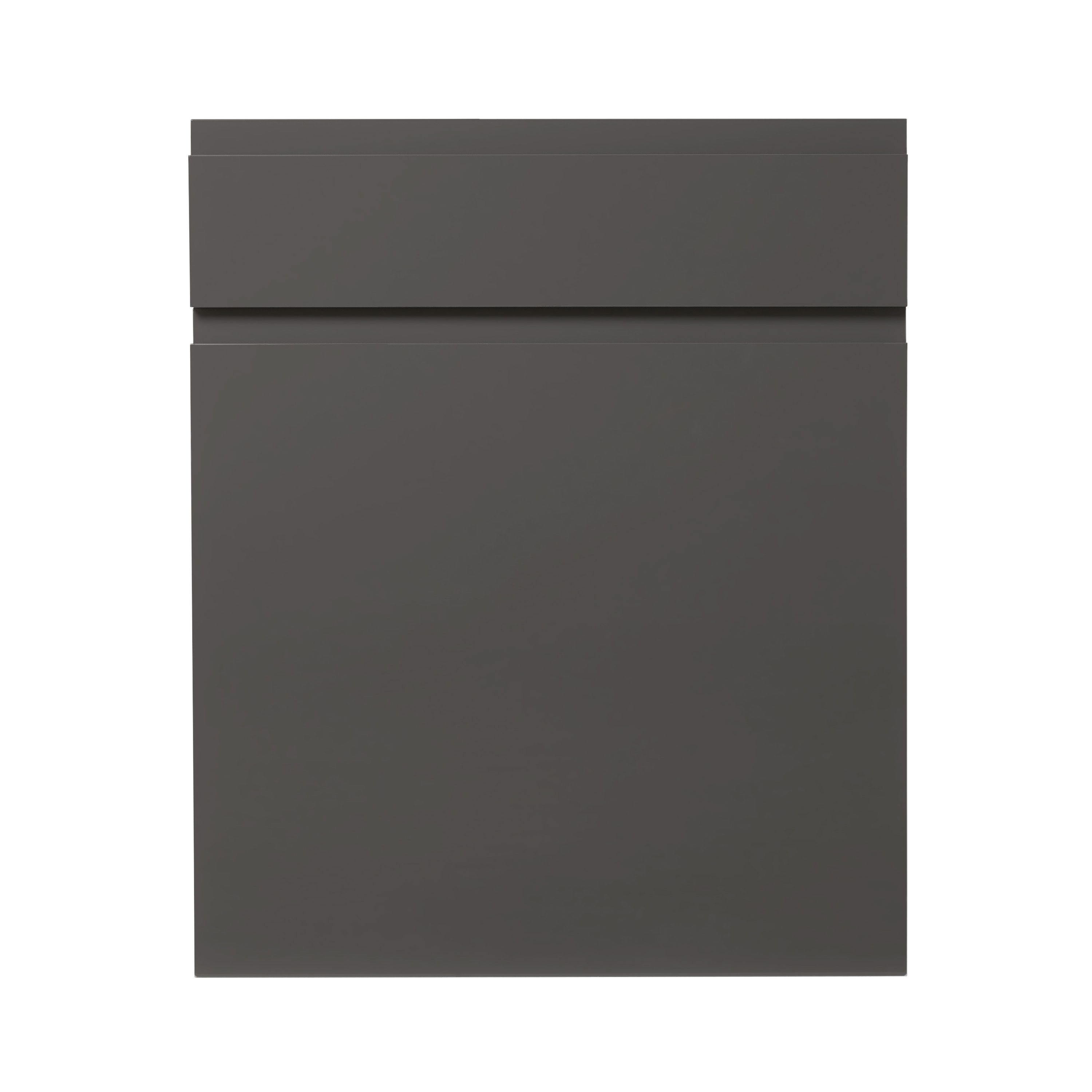 GoodHome Garcinia Gloss anthracite Door & drawer, (W)600mm (H)715mm (T)19mm