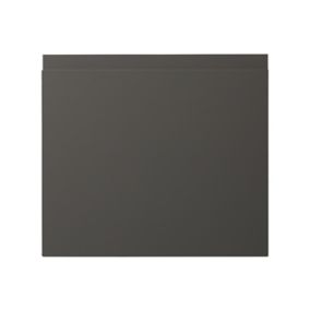 GoodHome Garcinia Gloss anthracite Drawer front, bridging door & bi fold door, (W)400mm (H)356mm (T)19mm