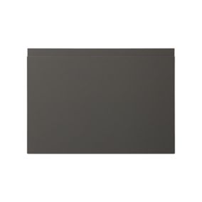 GoodHome Garcinia Gloss anthracite Drawer front, bridging door & bi fold door, (W)500mm (H)356mm (T)19mm