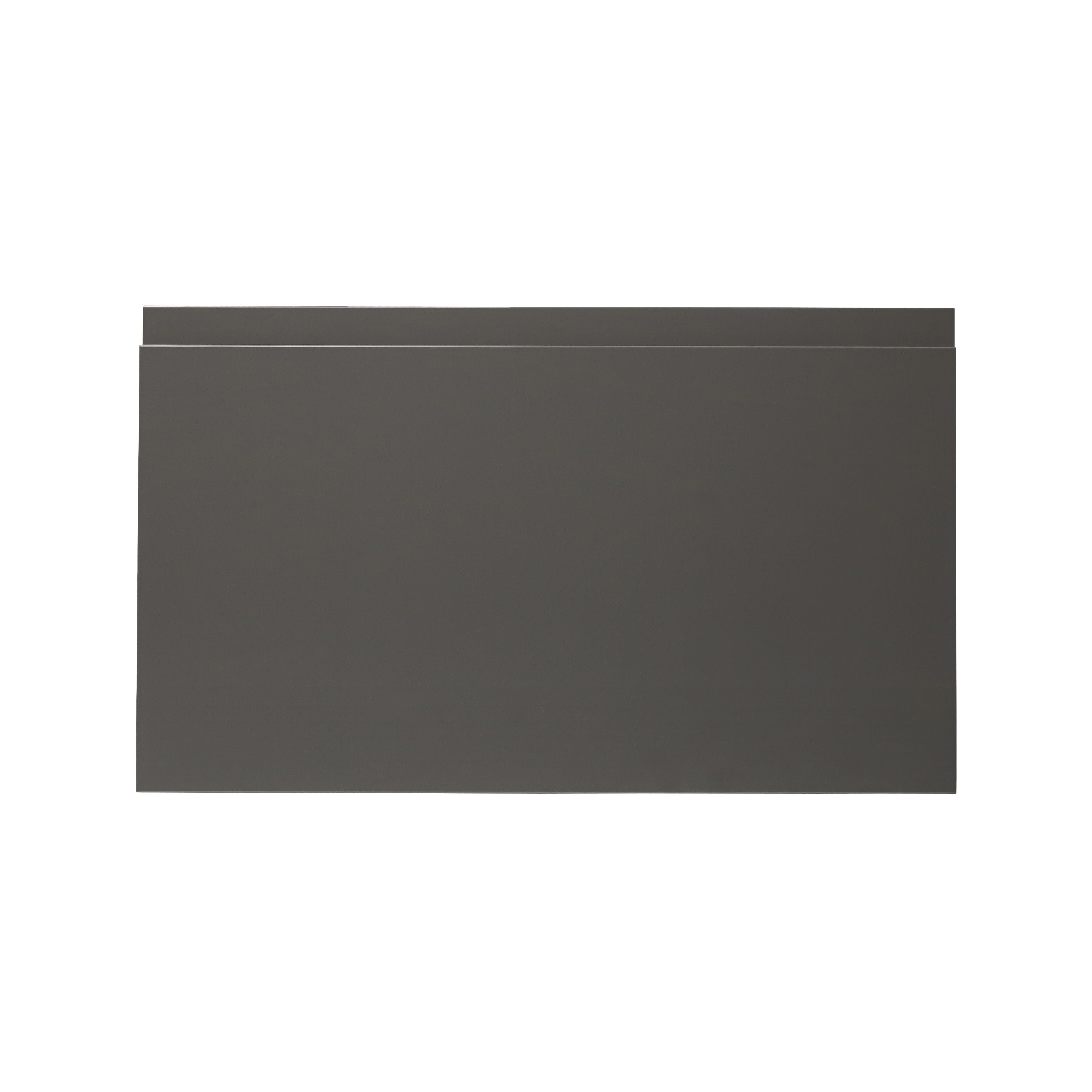 GoodHome Garcinia Gloss anthracite Drawer front, bridging door & bi fold door, (W)600mm (H)356mm (T)19mm