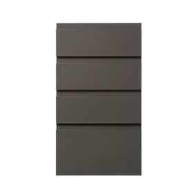 GoodHome Garcinia Gloss anthracite Drawer front, Pack of 1 (H)715mm (W)397mm (T)19mm