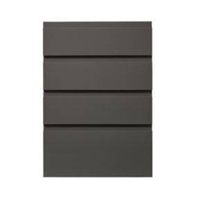 GoodHome Garcinia Gloss anthracite Drawer front, Pack of 1 (H)715mm (W)497mm (T)19mm