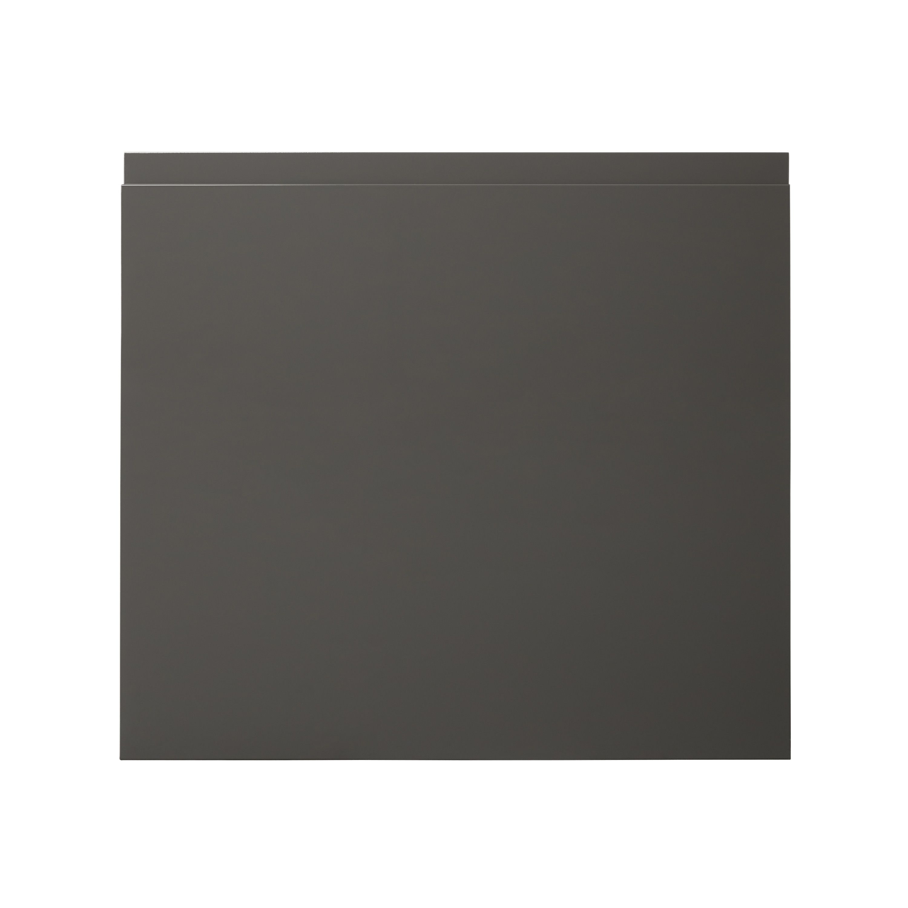 GoodHome Garcinia Gloss anthracite integrated handle Appliance Cabinet door (W)600mm (H)543mm (T)19mm