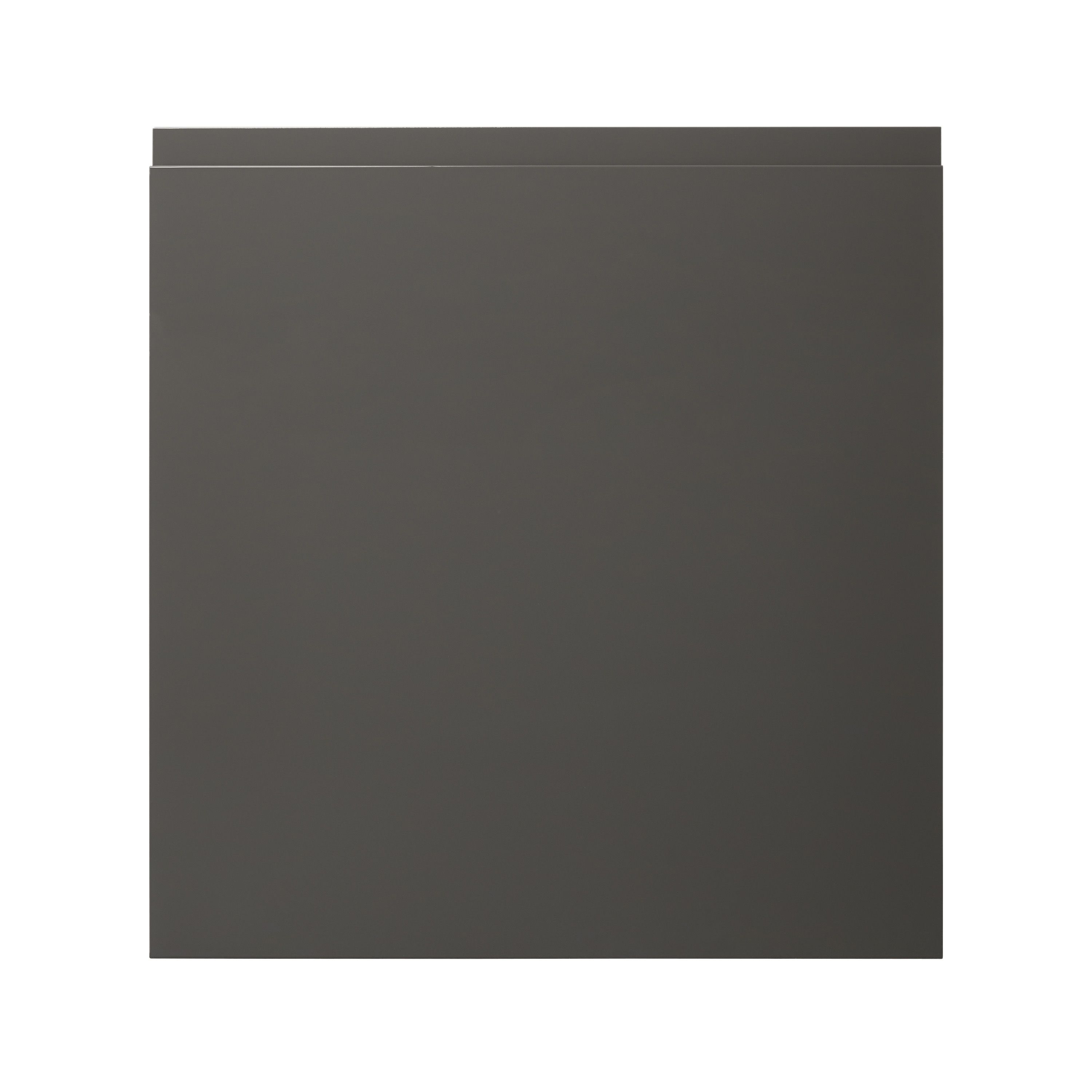 GoodHome Garcinia Gloss anthracite integrated handle Appliance Cabinet door (W)600mm (H)626mm (T)19mm