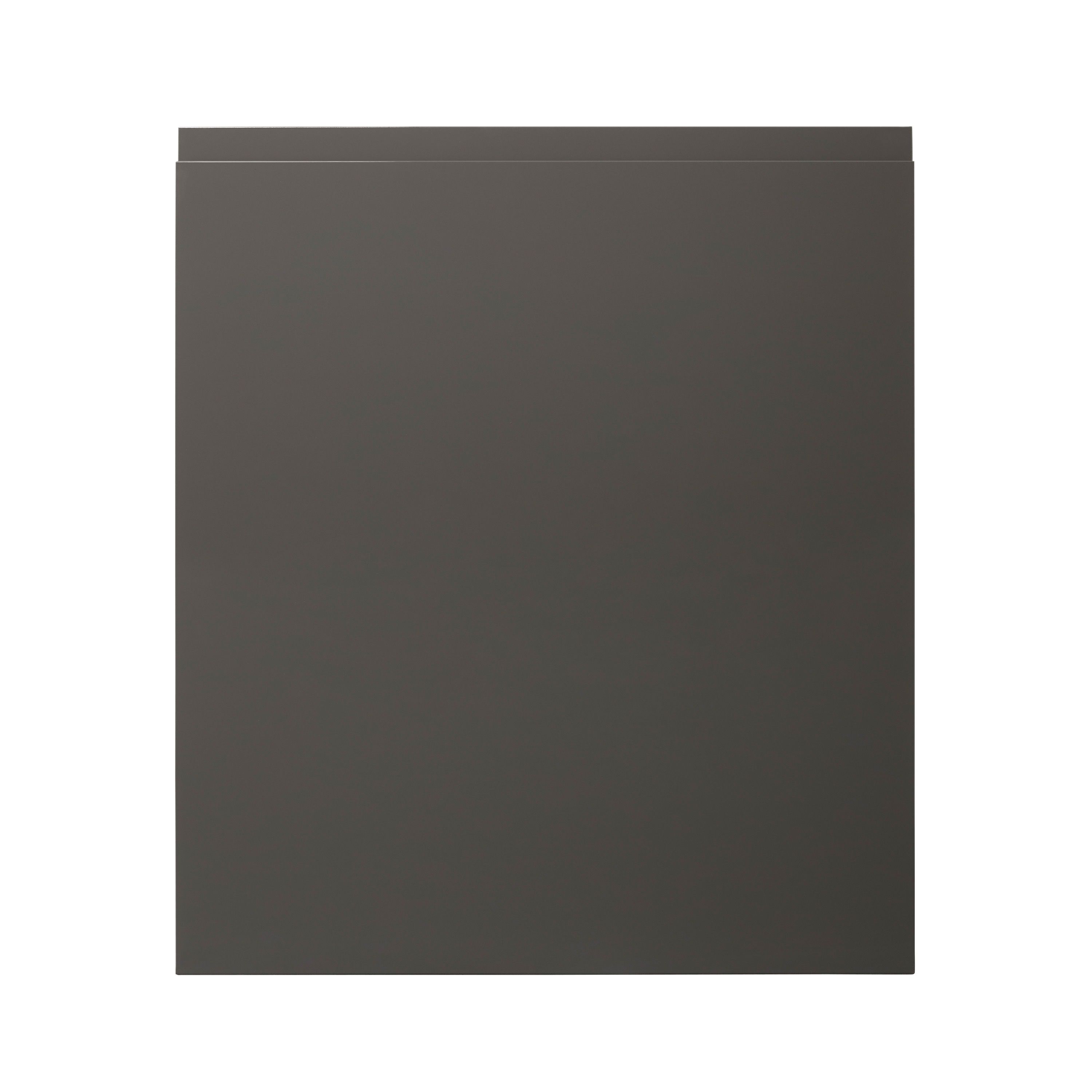 GoodHome Garcinia Gloss anthracite integrated handle Appliance Cabinet door (W)600mm (H)687mm (T)19mm