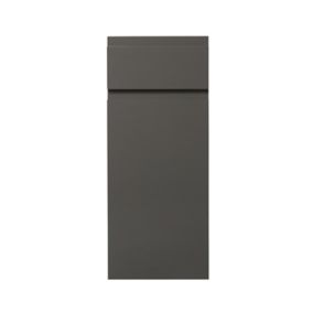 GoodHome Garcinia Gloss anthracite integrated handle Cabinet door, (W)300mm (H)715mm (T)19mm